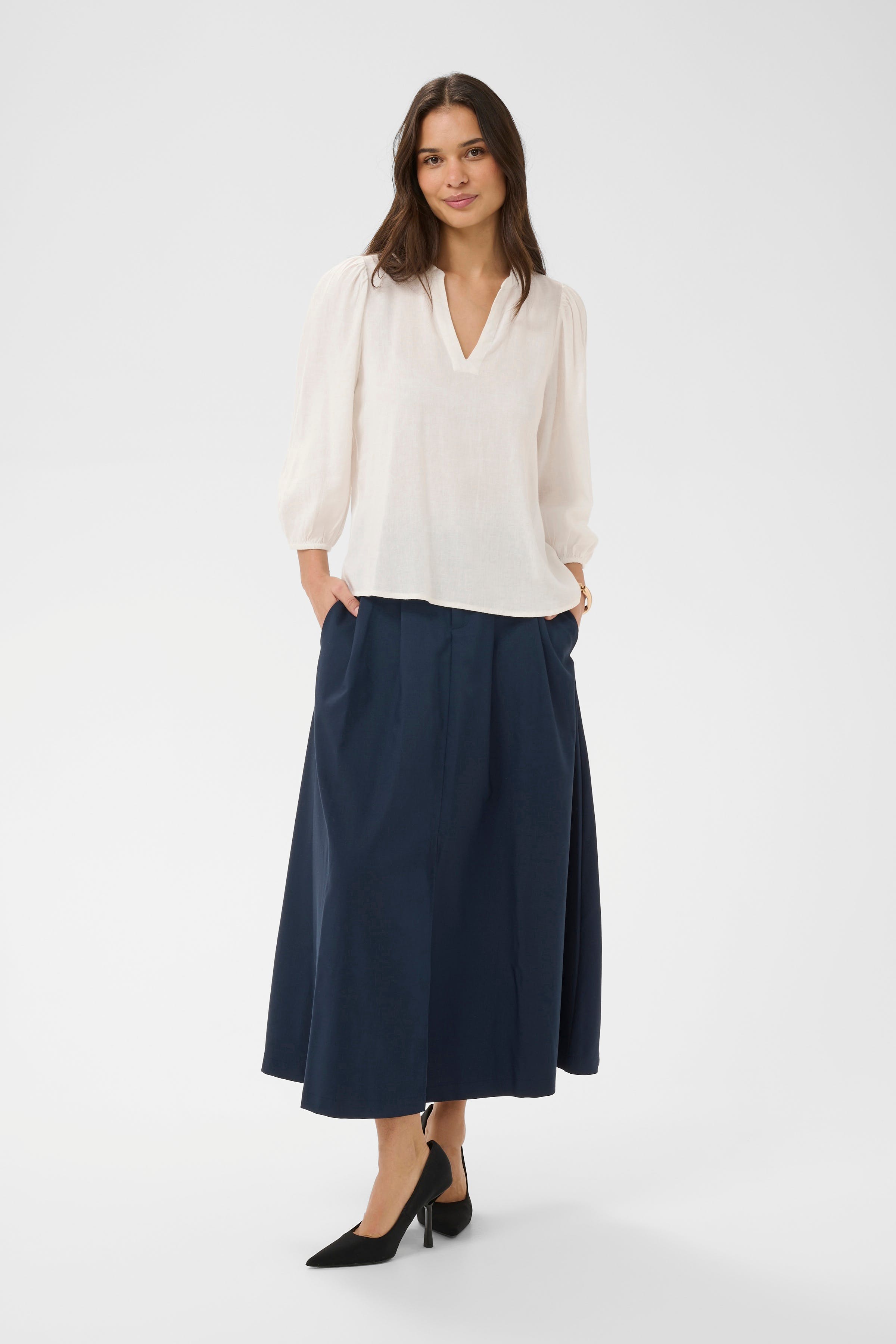 KAmilia Linne Top LOOKBOOK FRONT 10511457-110602