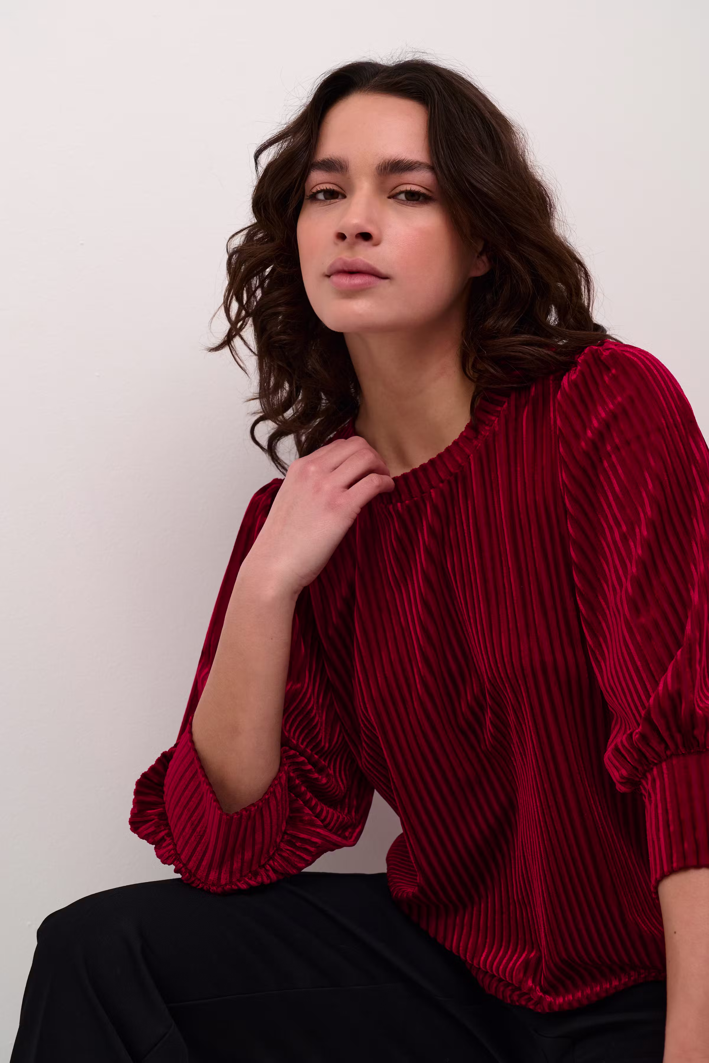 KAcaca Velourbluse LOOKBOOK DETAIL 10503887-106907
