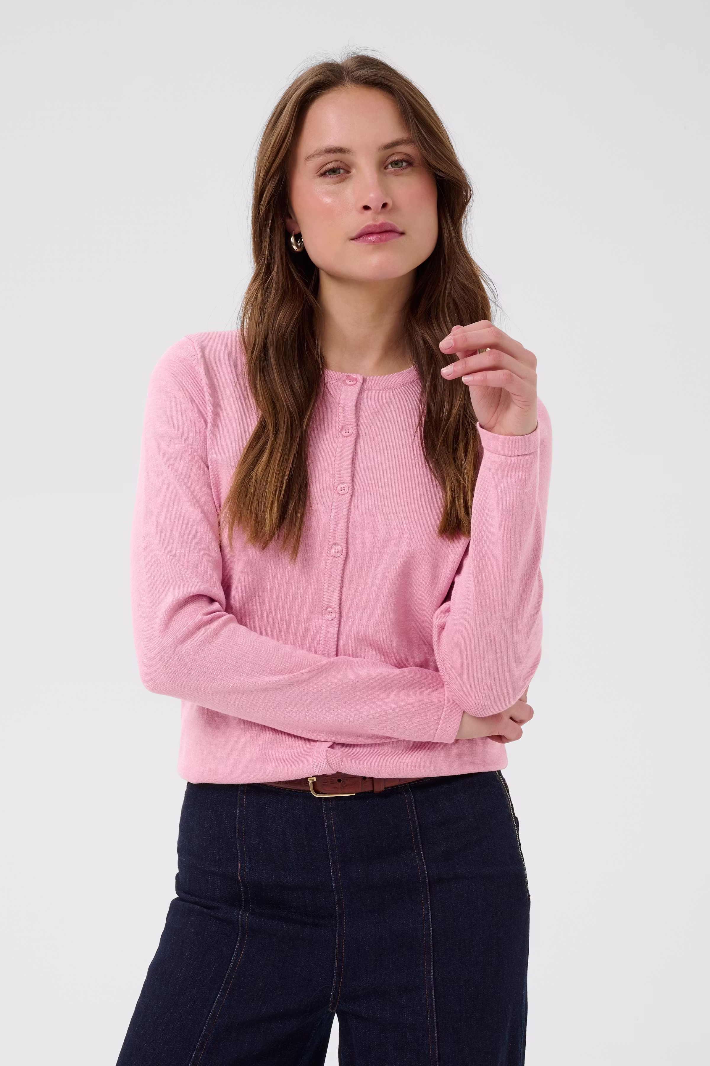 MilaSZ R-Neck Cardigan LOOKBOOK FRONT 30500005-1423071