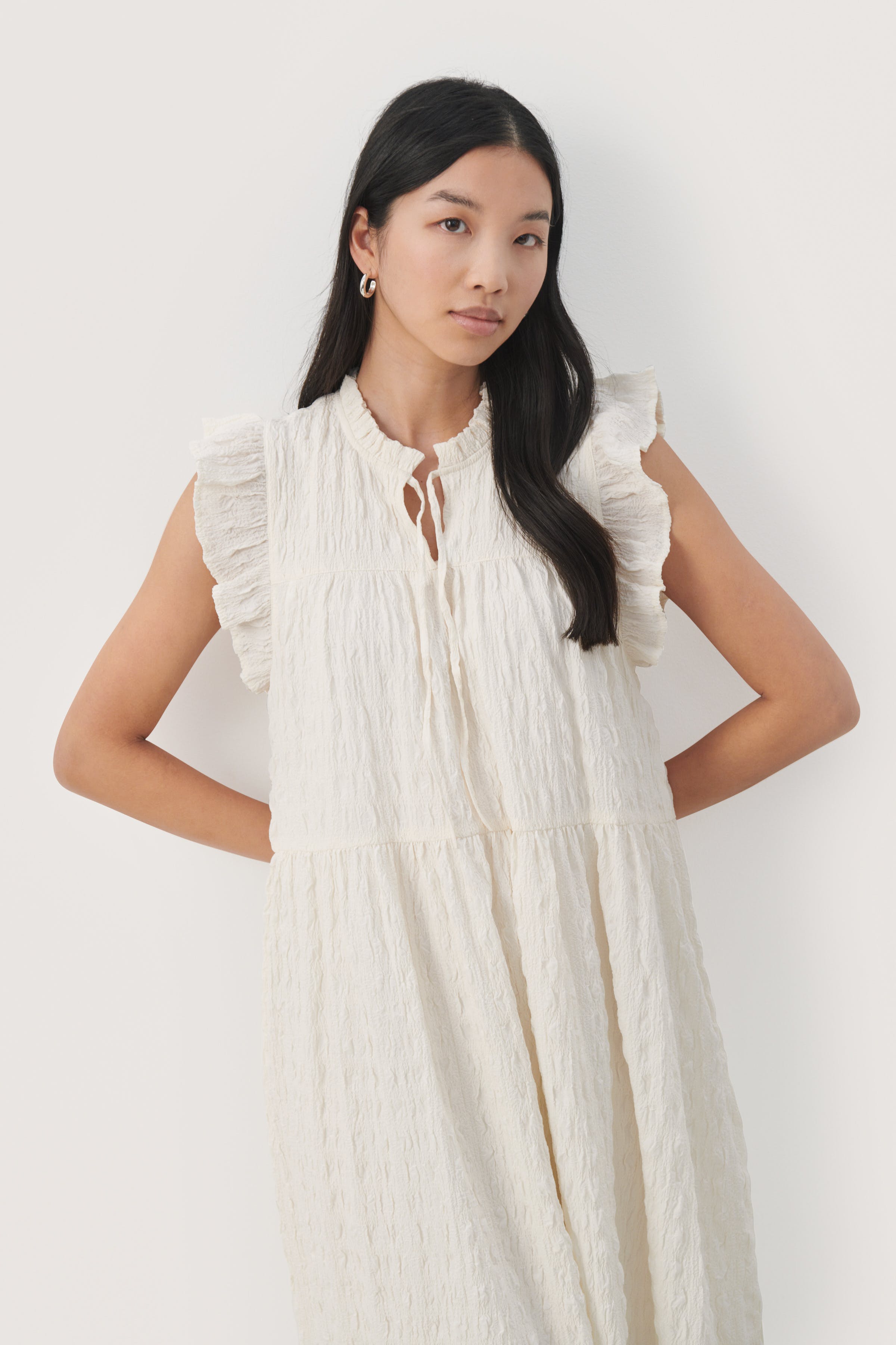 GimalinaPW Lange jurk met ruches LOOKBOOK FRONT 30308987-114801