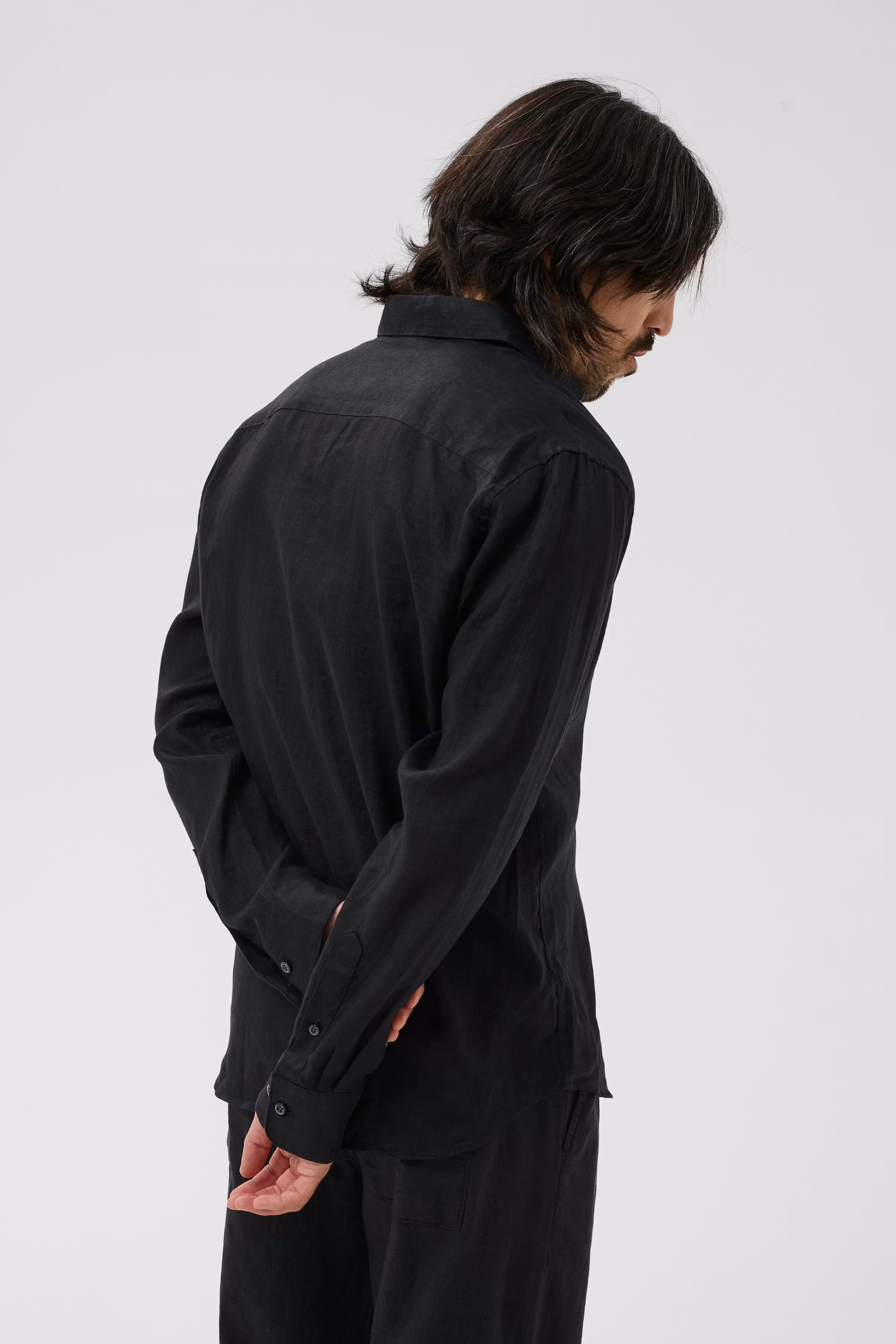 MAmarc linnen overhemd LOOKBOOK BACK 30205841-300275