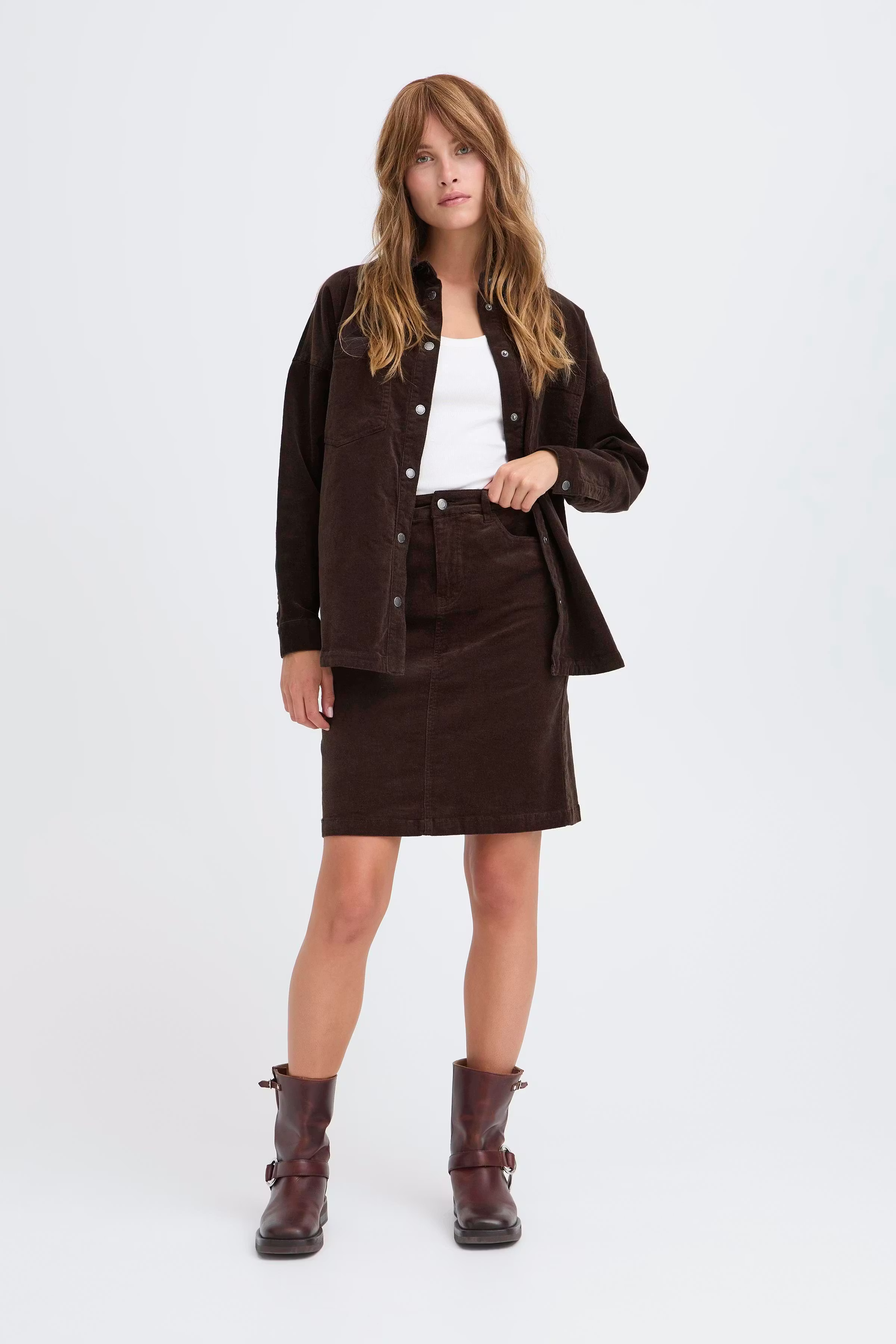 PZSALLY Skjørt LOOKBOOK FRONT 50210076-191103