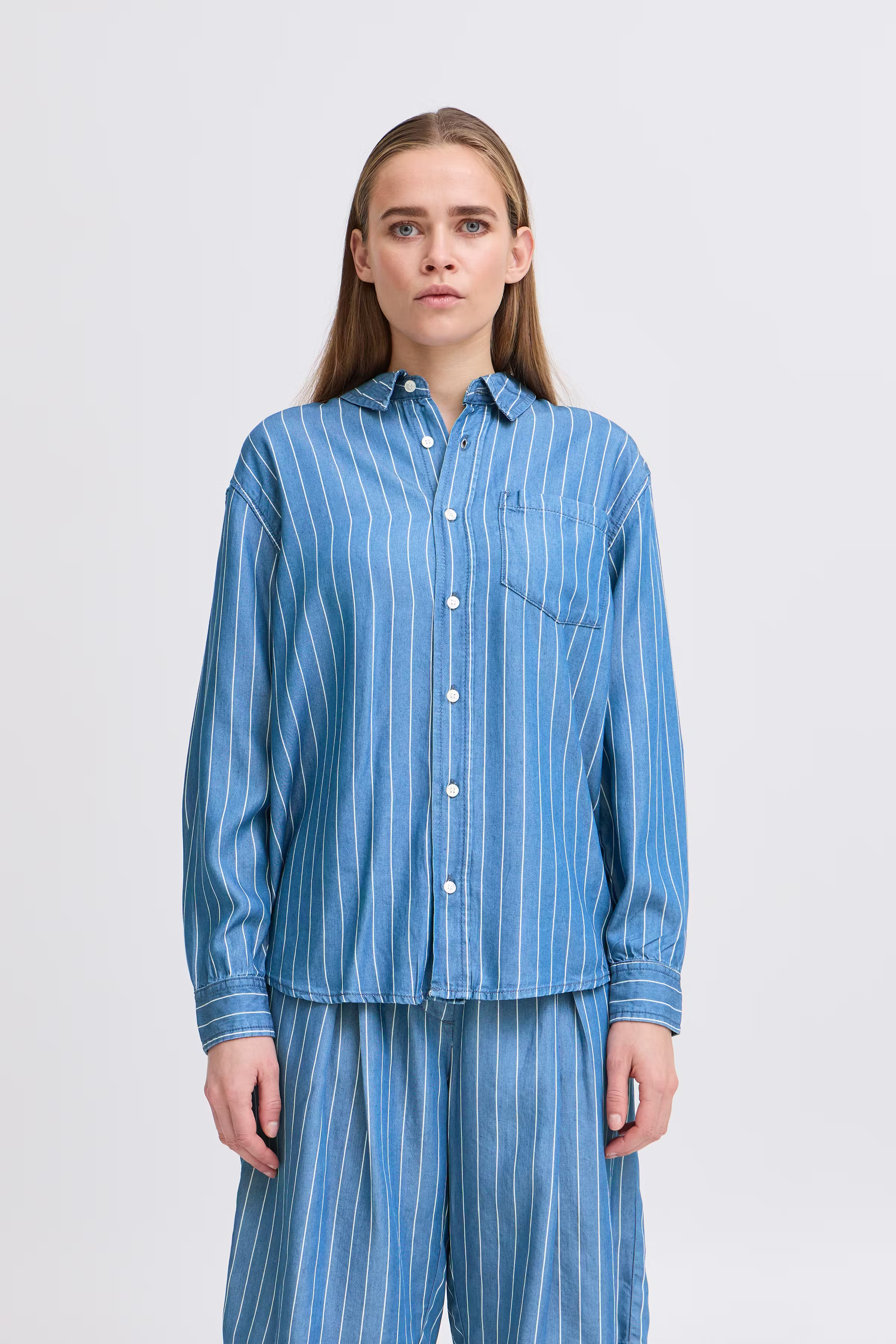IHBECCOS Chemise en jeans LOOKBOOK FRONT 20122779-201166