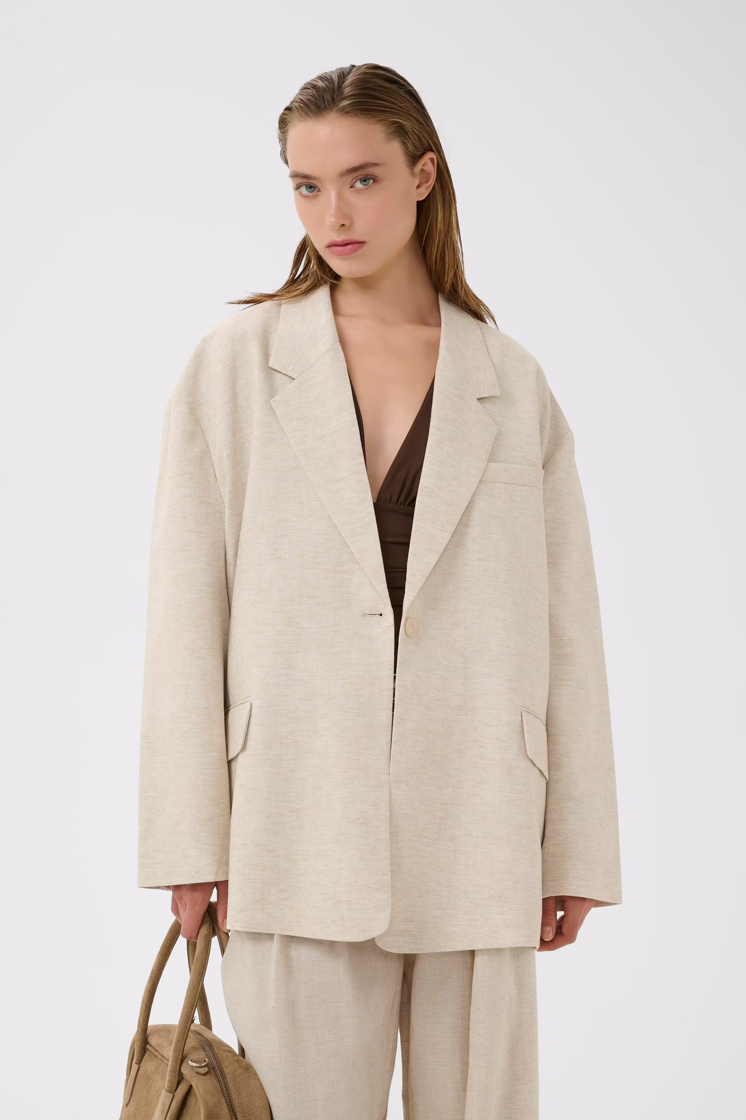 GZriava Linen blazer LOOKBOOK FRONT 10911268-107203