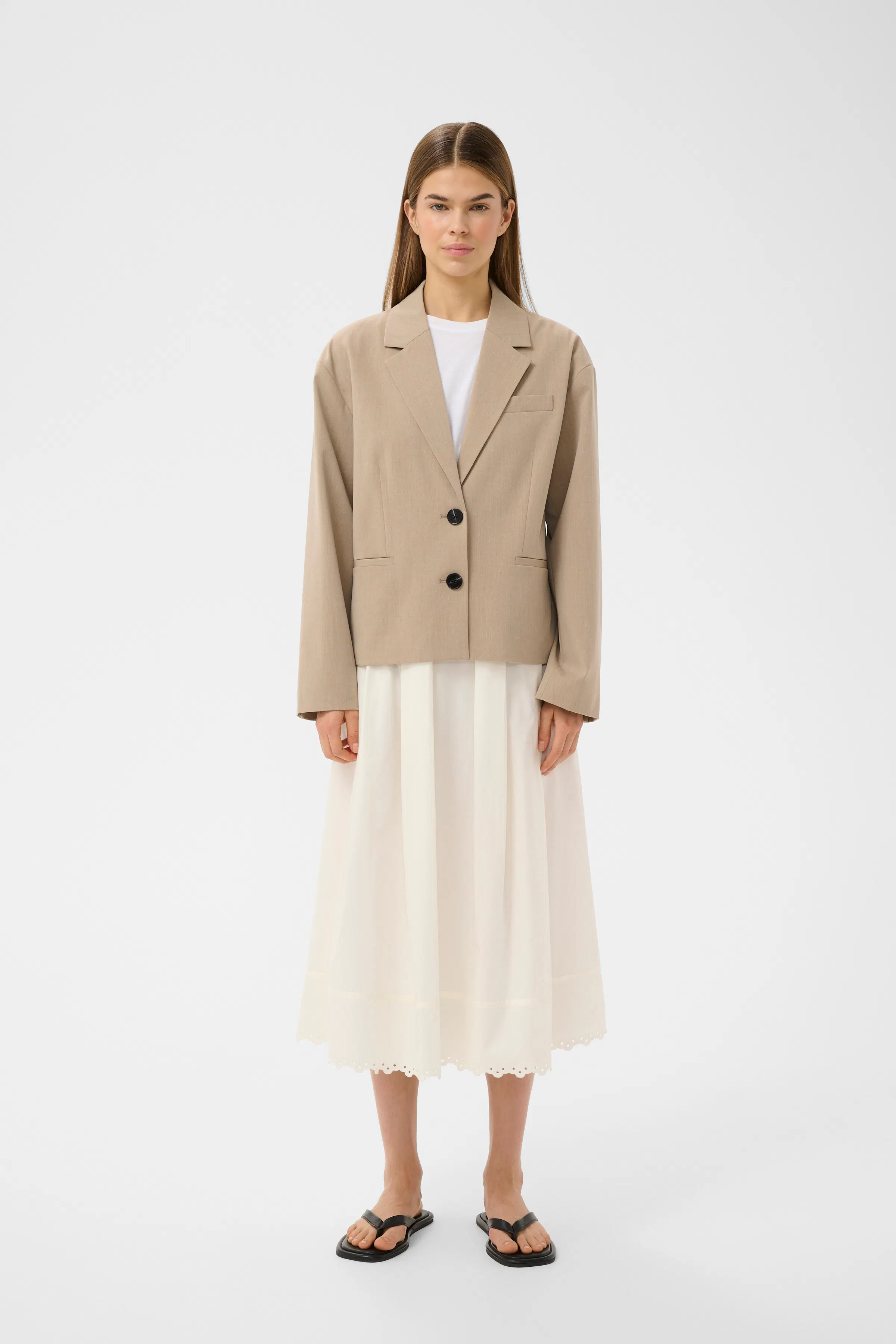 ICHI Regular fit blazer met viscose Model 'Kate' in lila online kopen | P&C