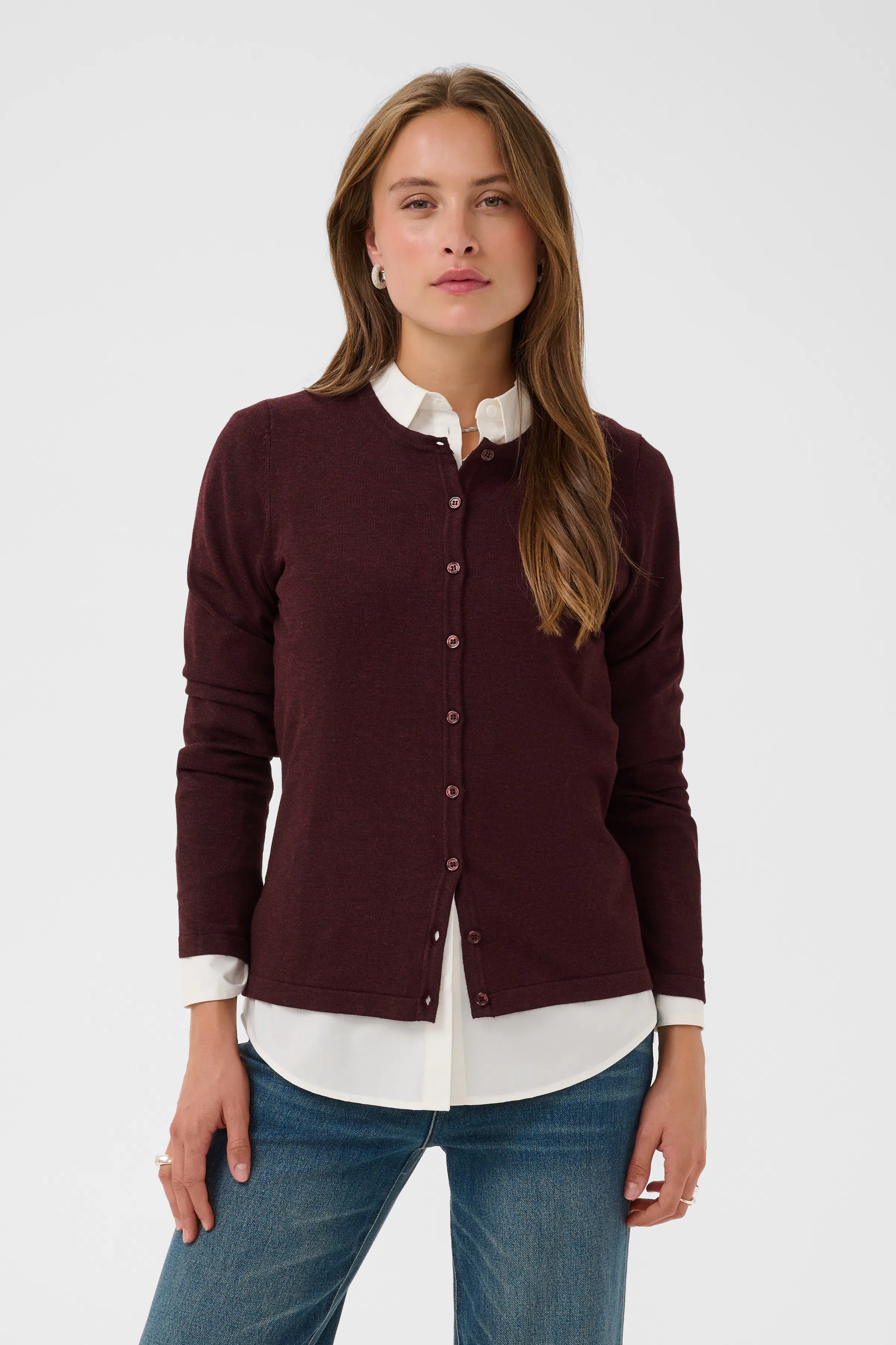 MilaSZ R-Neck Cardigan LOOKBOOK FRONT 30500005-1921181