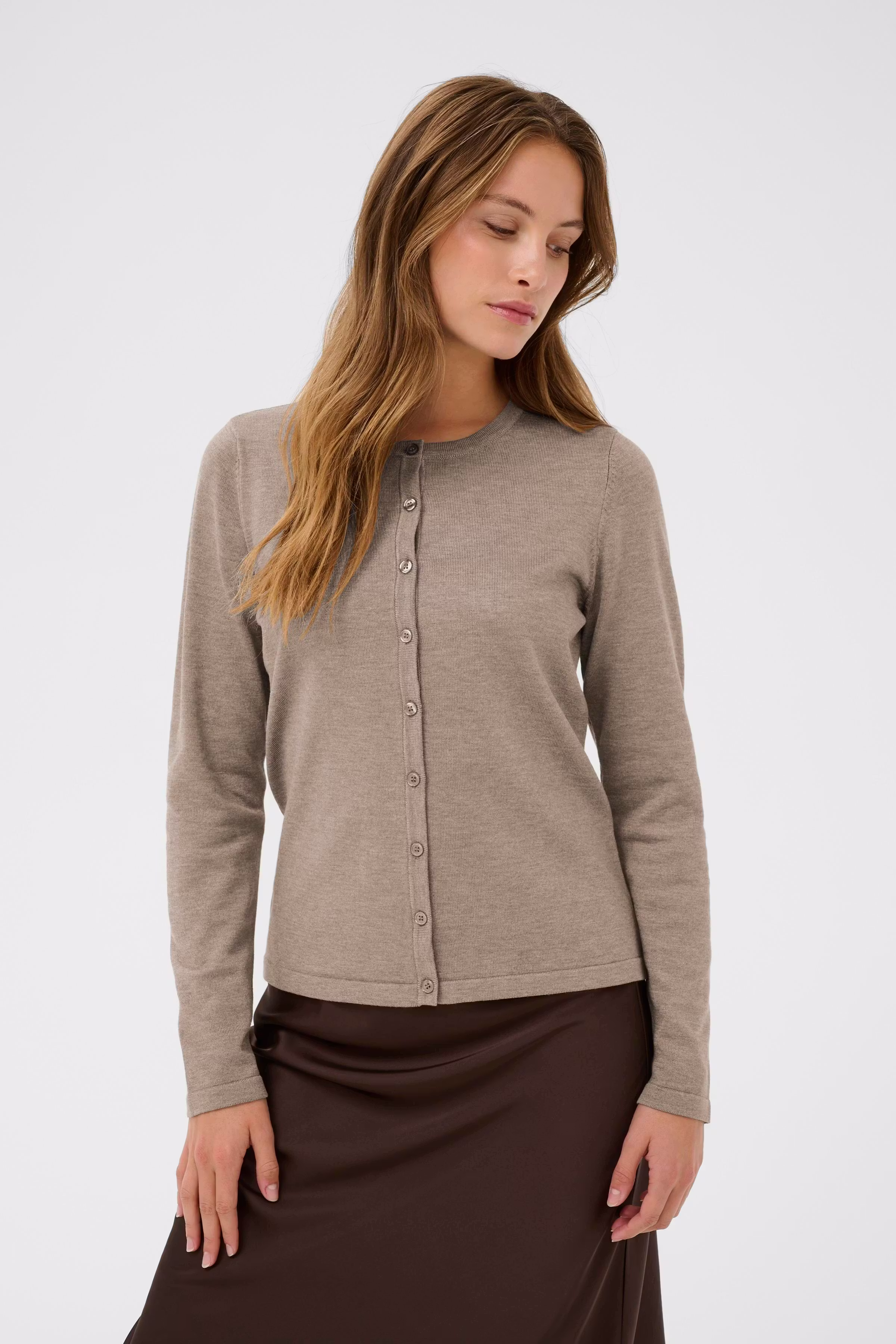 MilaSZ R-Neck Cardigan LOOKBOOK FRONT 30500005-1614061