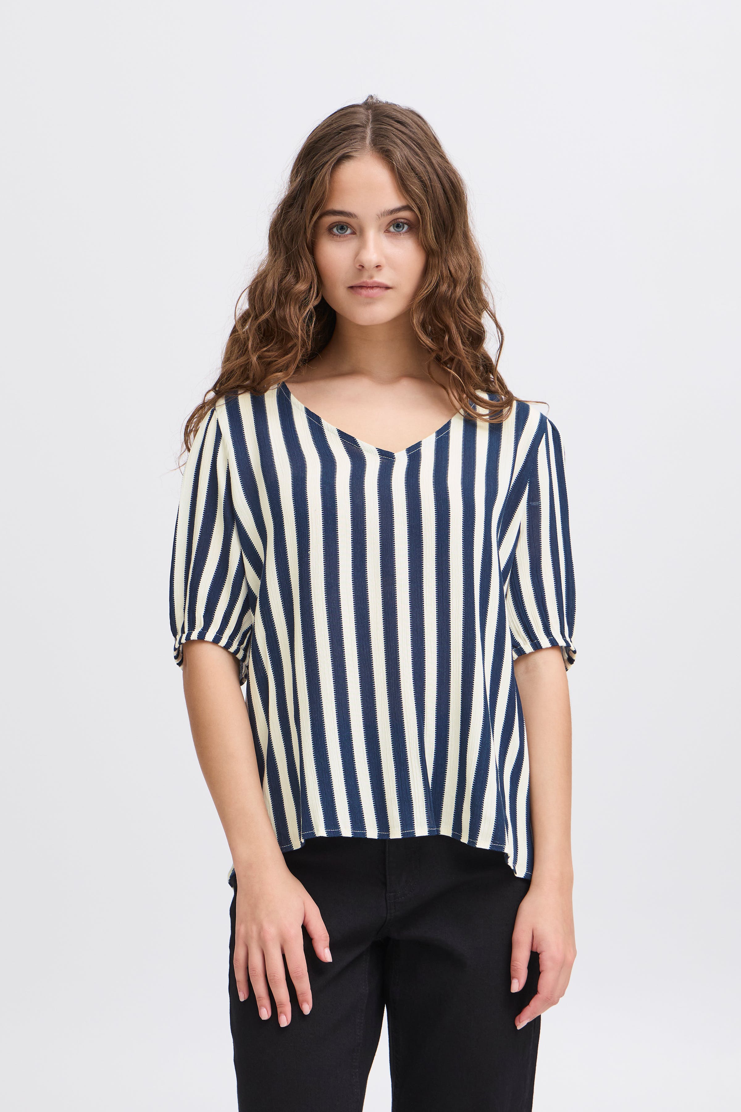 IHMARRAKECH Kurzarm-Bluse LOOKBOOK FRONT 20122973-204479