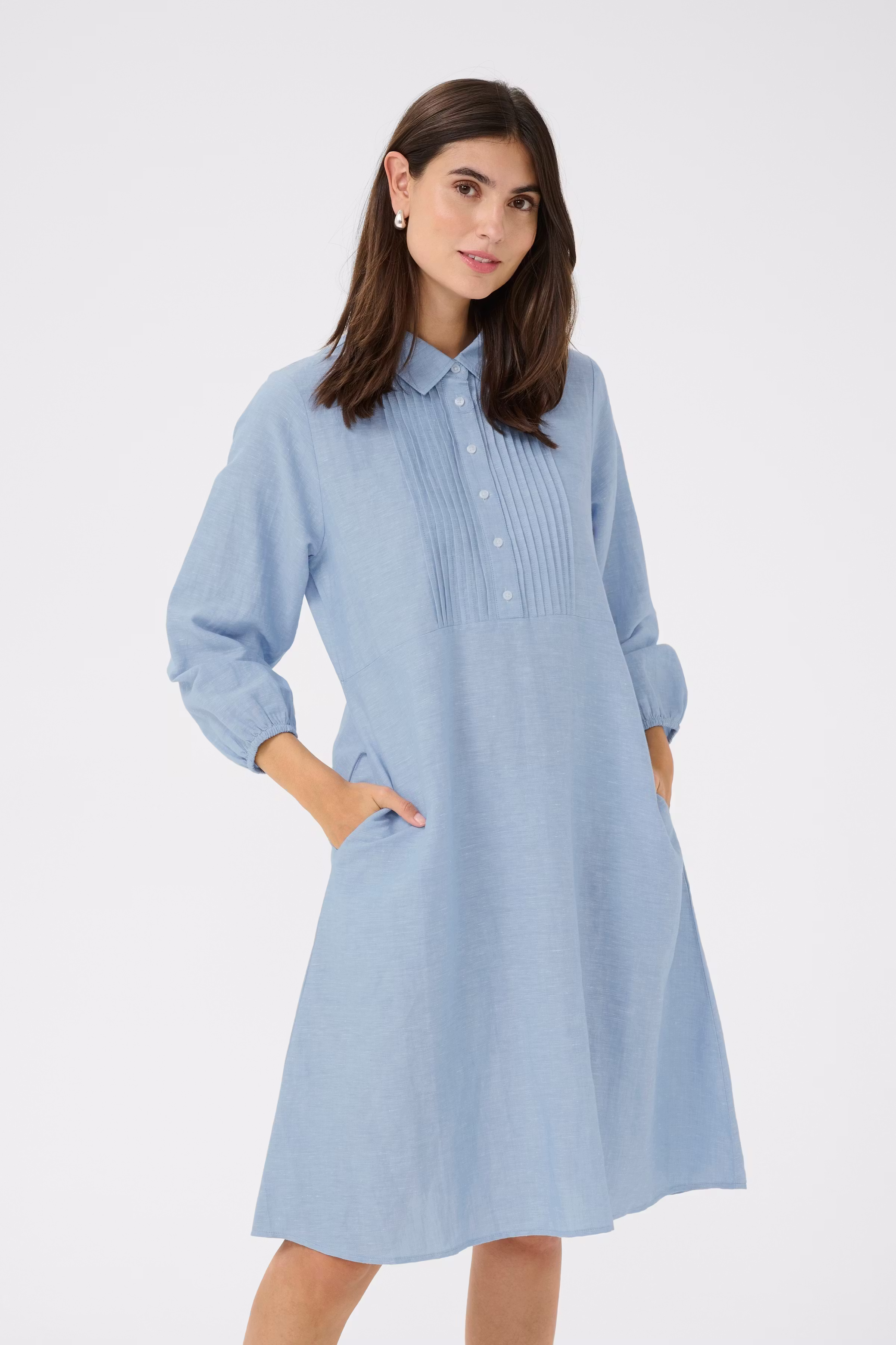 CUlopi Linen Dress LOOKBOOK FRONT 50111895-153919