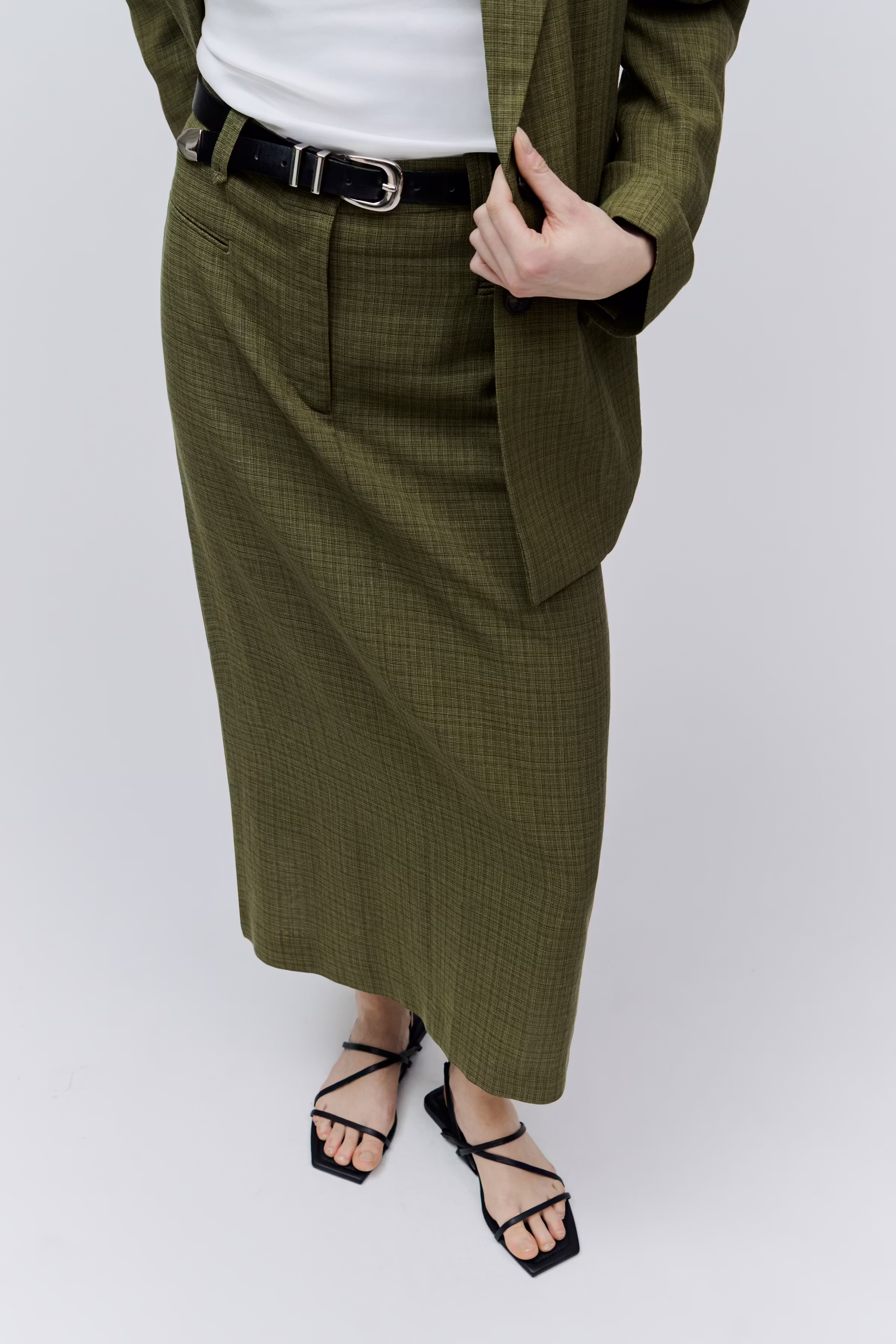 IOSONIA Kjol LOOKBOOK FRONT 30600652-GR519
