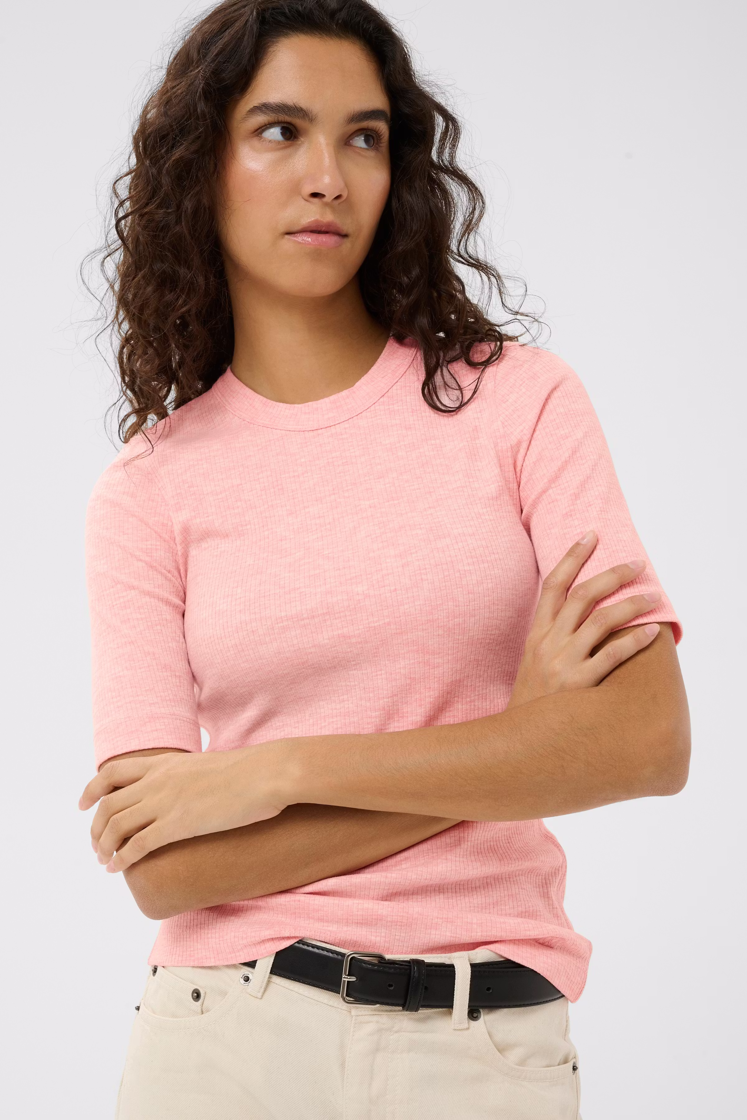 DagnaIW Melange T-shirt LOOKBOOK DETAIL 30106864-1419111