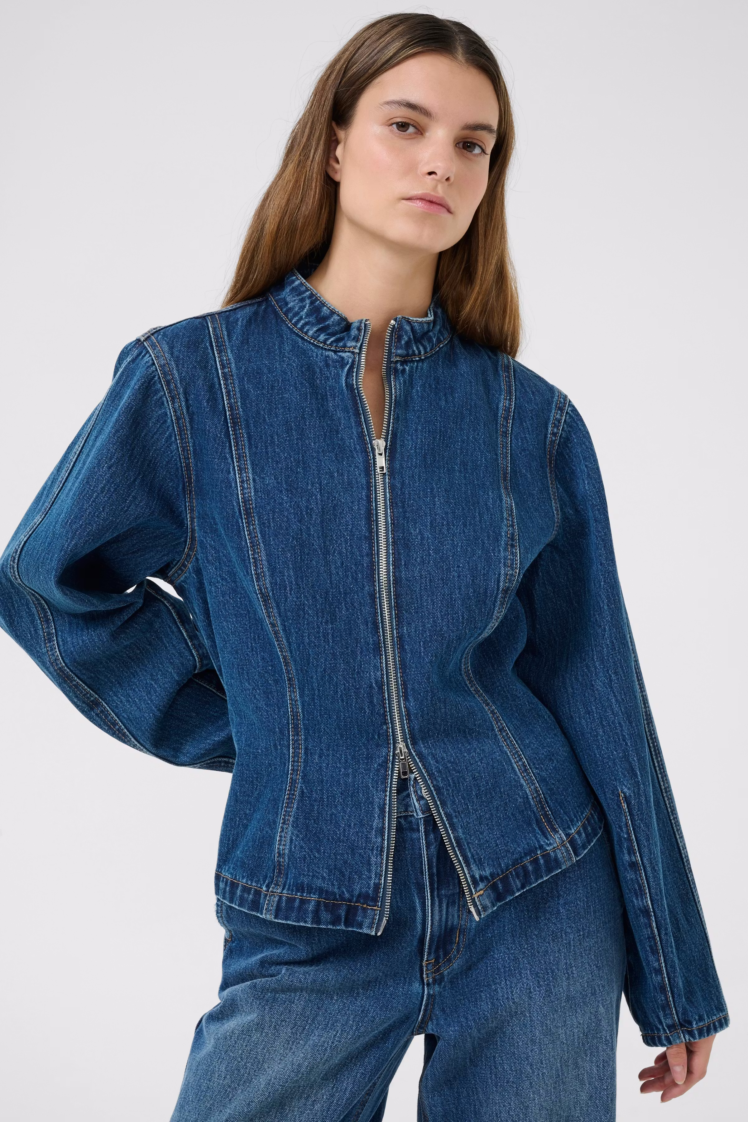 KBBonnie Denimjacka LOOKBOOK FRONT 10105650-103368