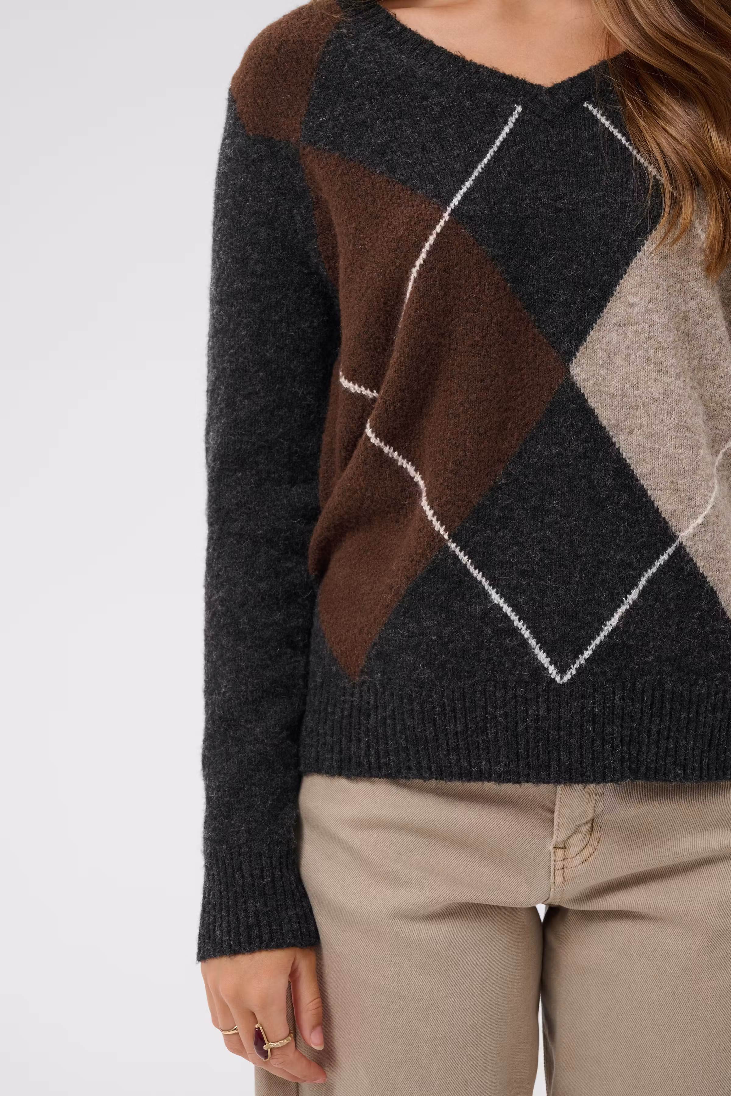 CRHope Argyle striktrøje LOOKBOOK DETAIL 10615298-100120