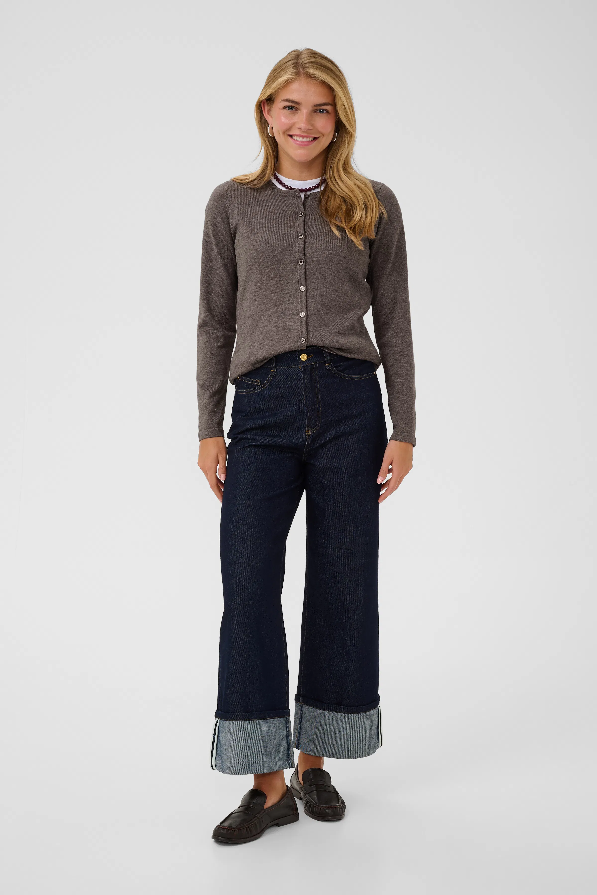MilaSZ R-Neck Cardigan LOOKBOOK FRONT 30500005-1914301