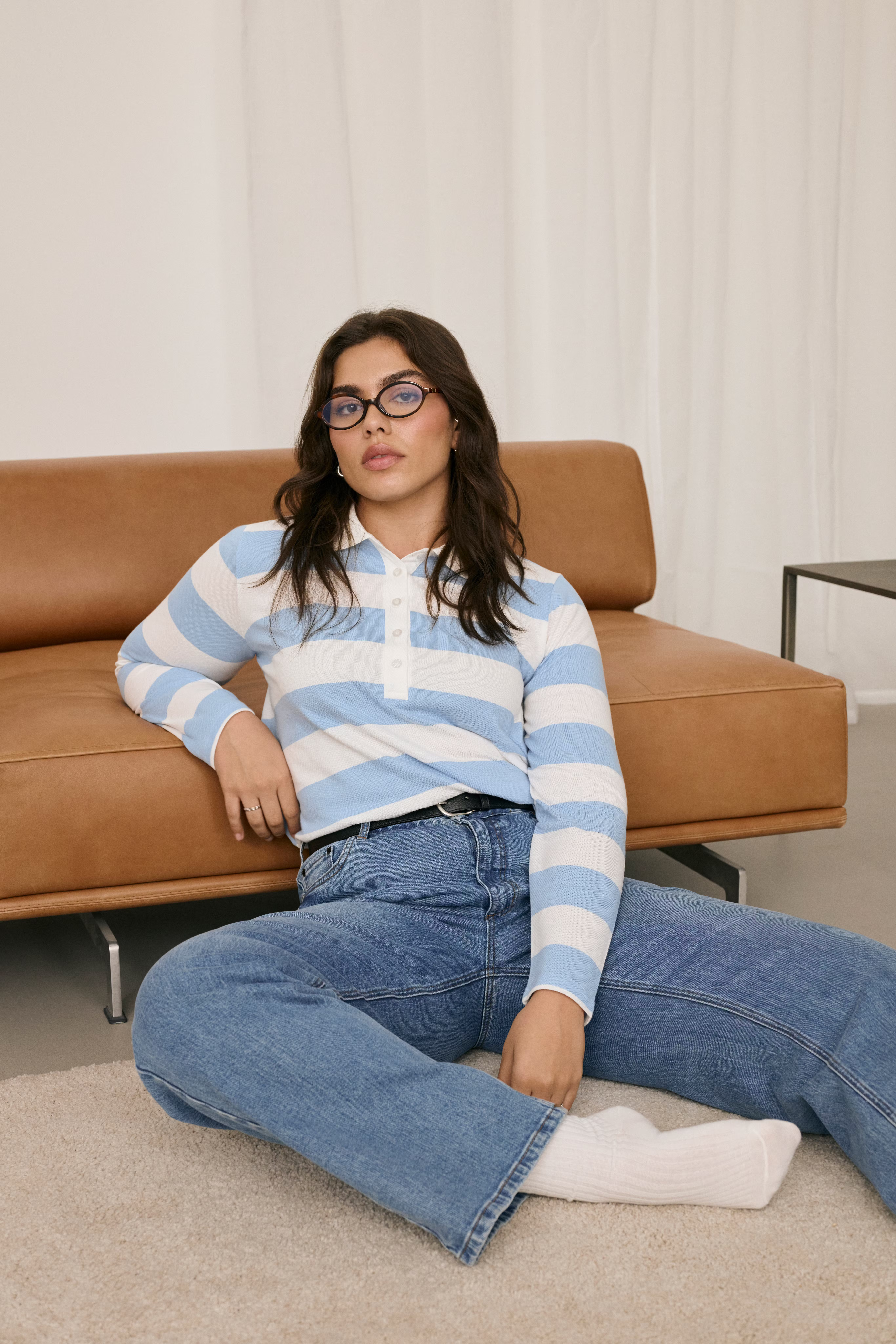 KCmiana Stribet Langærmet Polo LOCATION NONE 10583934-108952