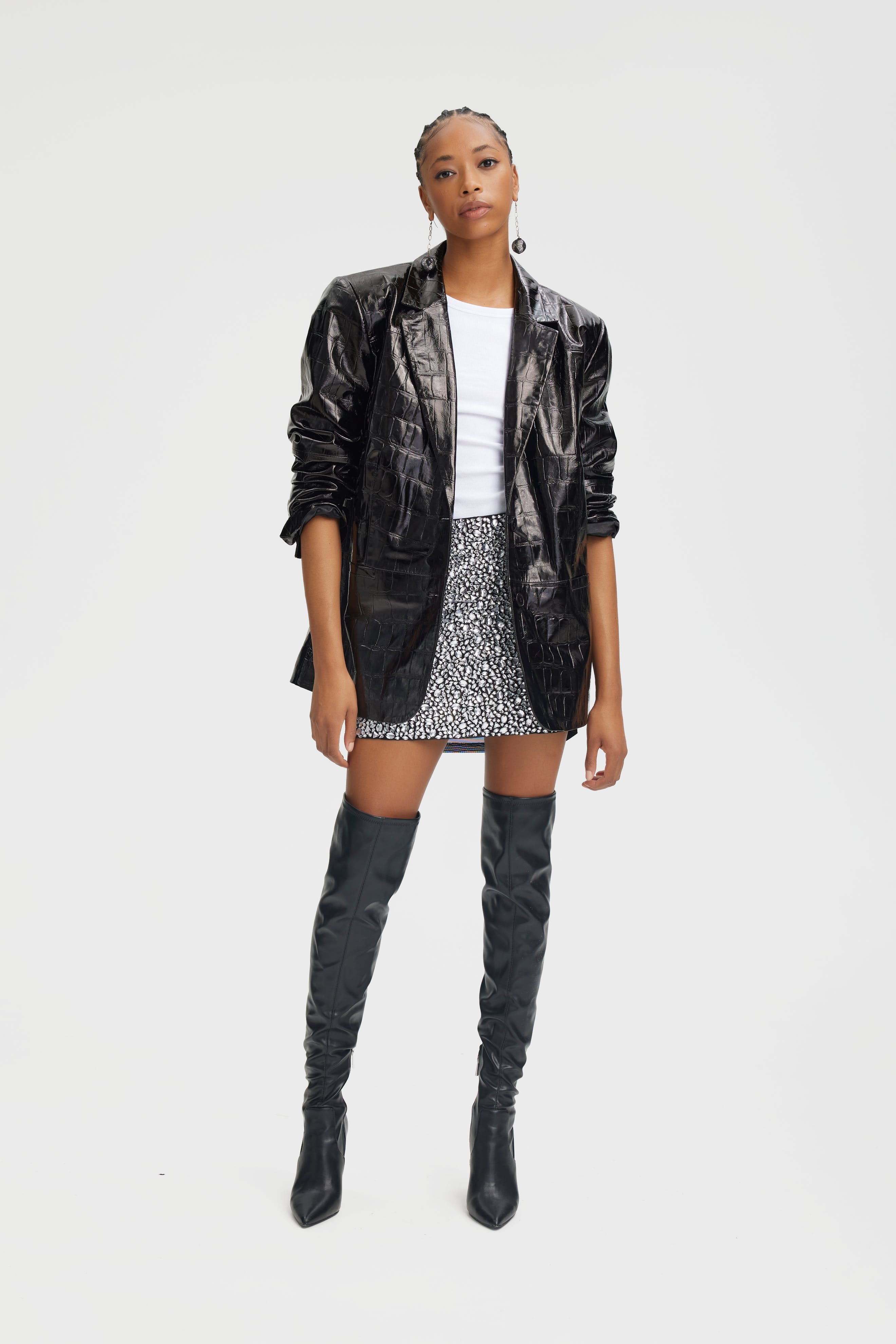 AnafeeGZ Lederblazer LOOKBOOK FRONT 10908595-100017