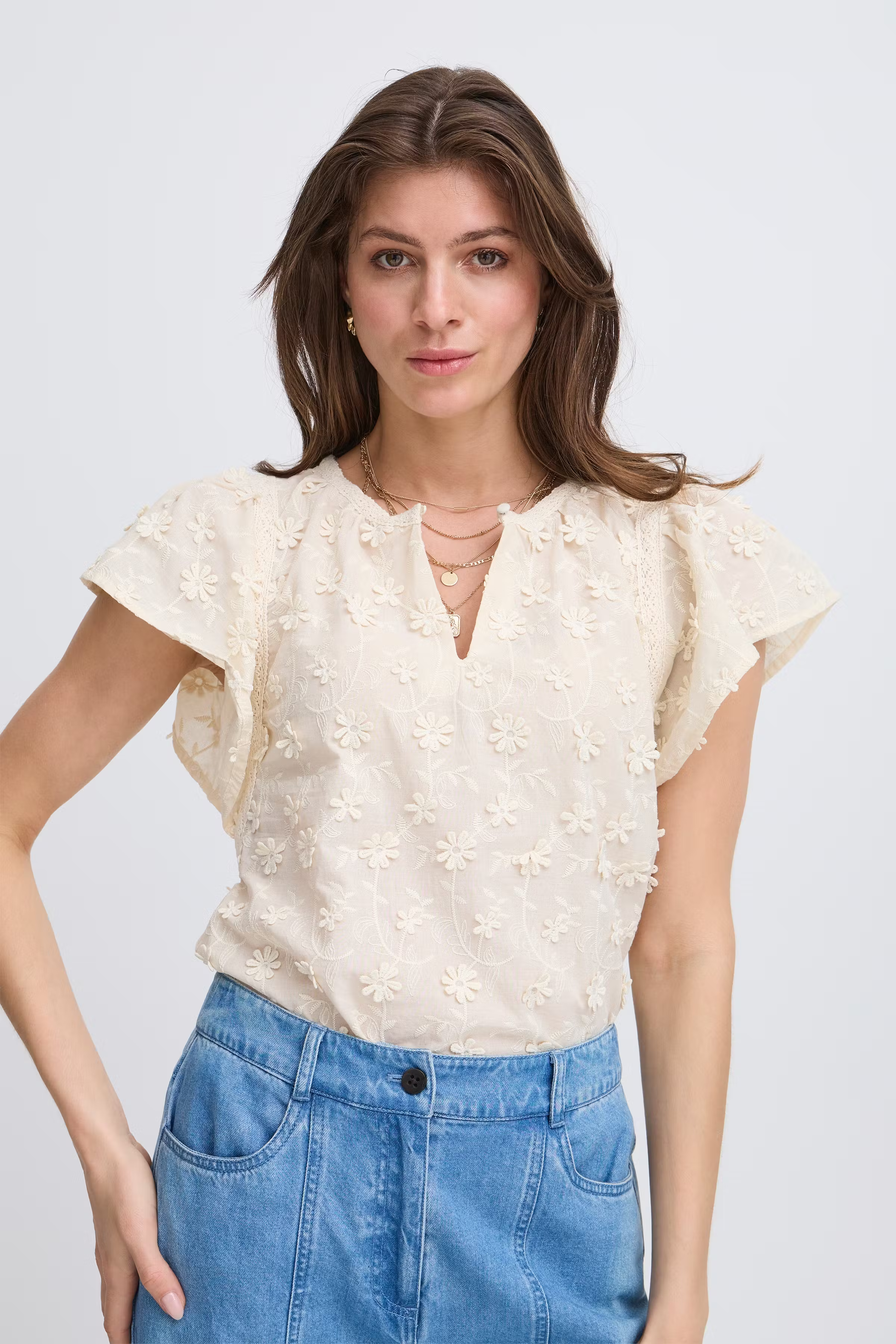 IRLIANE Blouse with short sleeve LOCATION NONE 20122626-130905