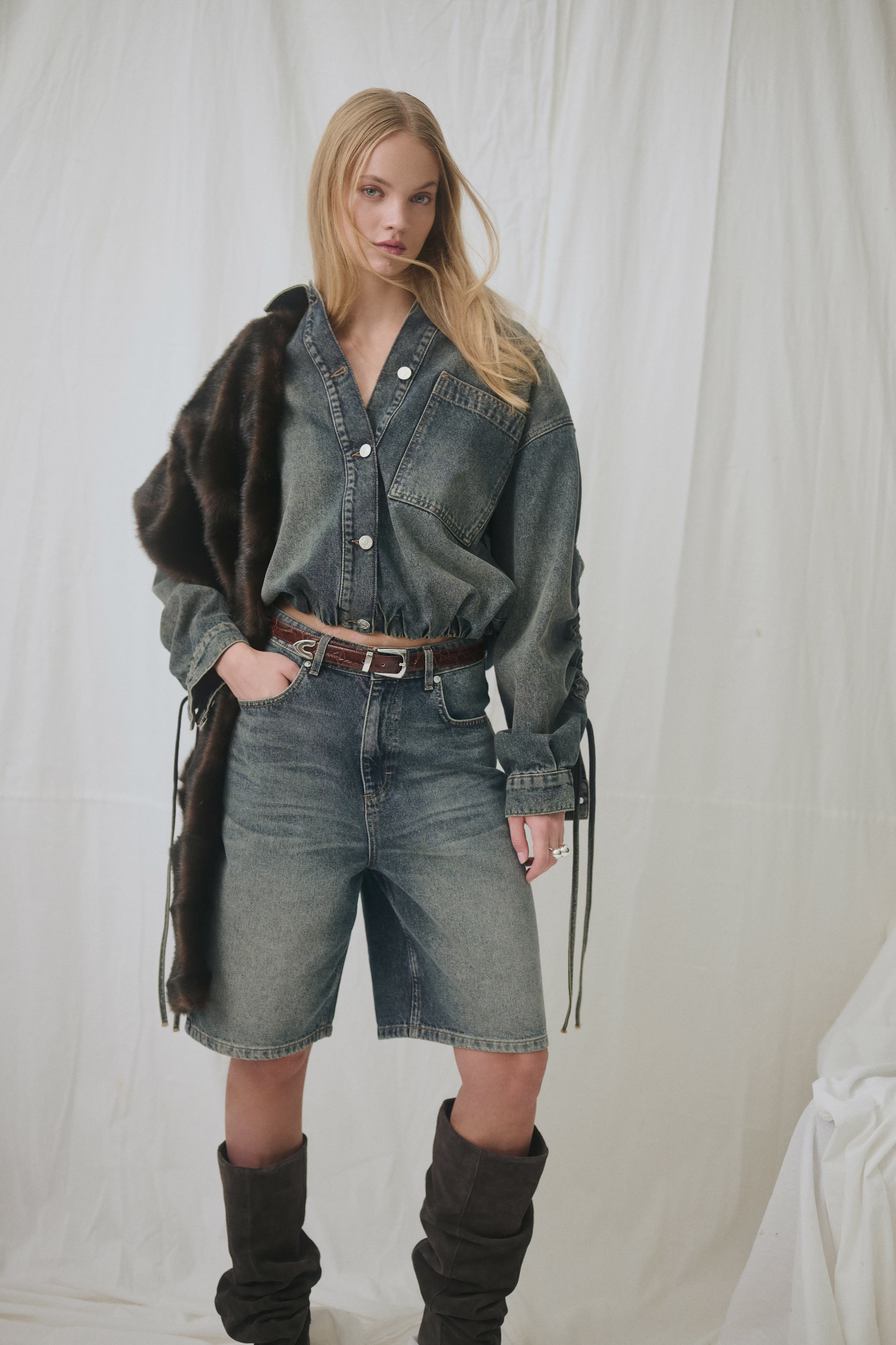 GZsusara Denim shorts LOCATION NONE 10911343-109592