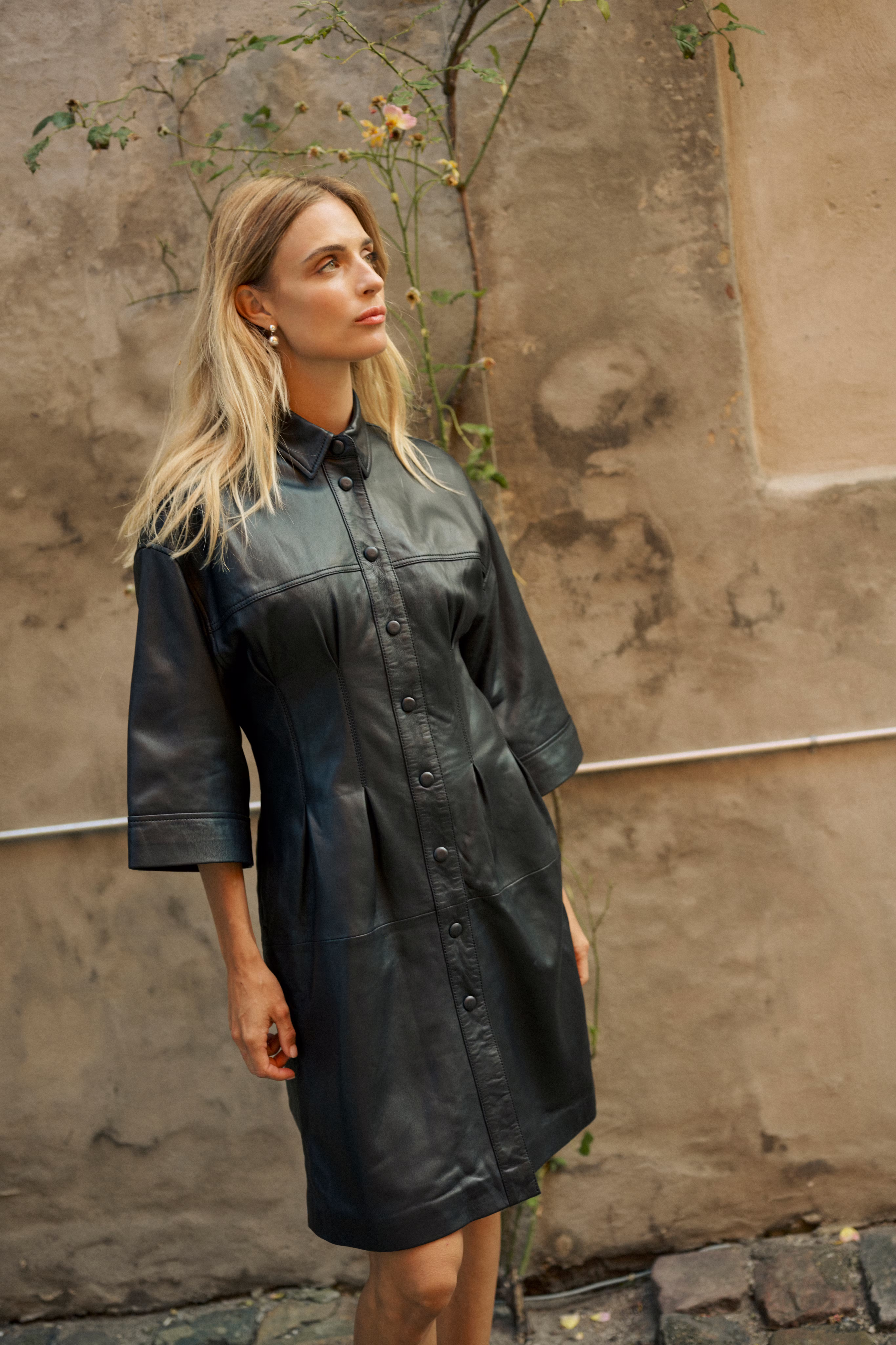 CUlima Leren jurk LOCATION NONE 50112350-500012