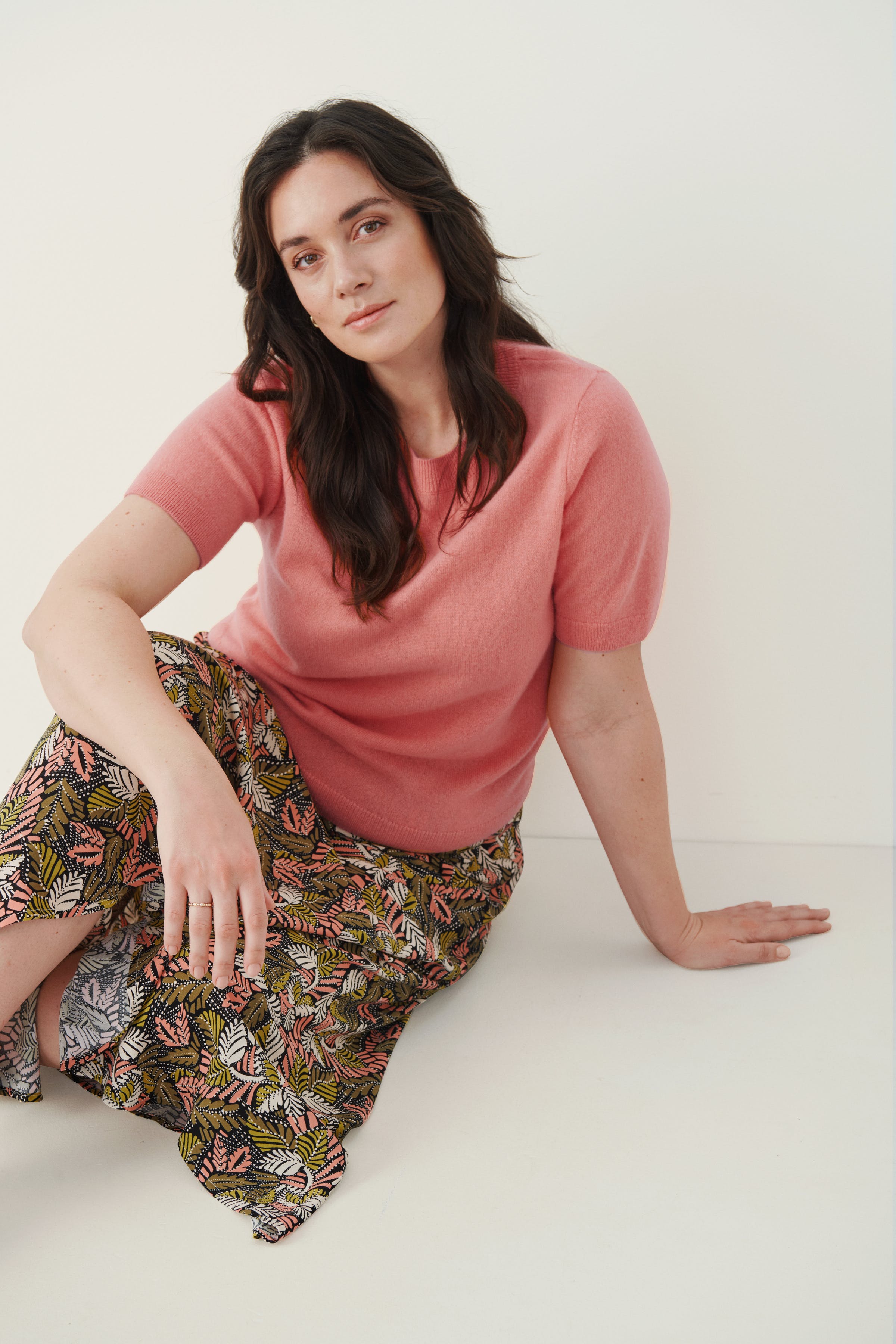 EverlottaPW Kortærmet cashmerestriktrøje LOCATION NONE 30307338-161532