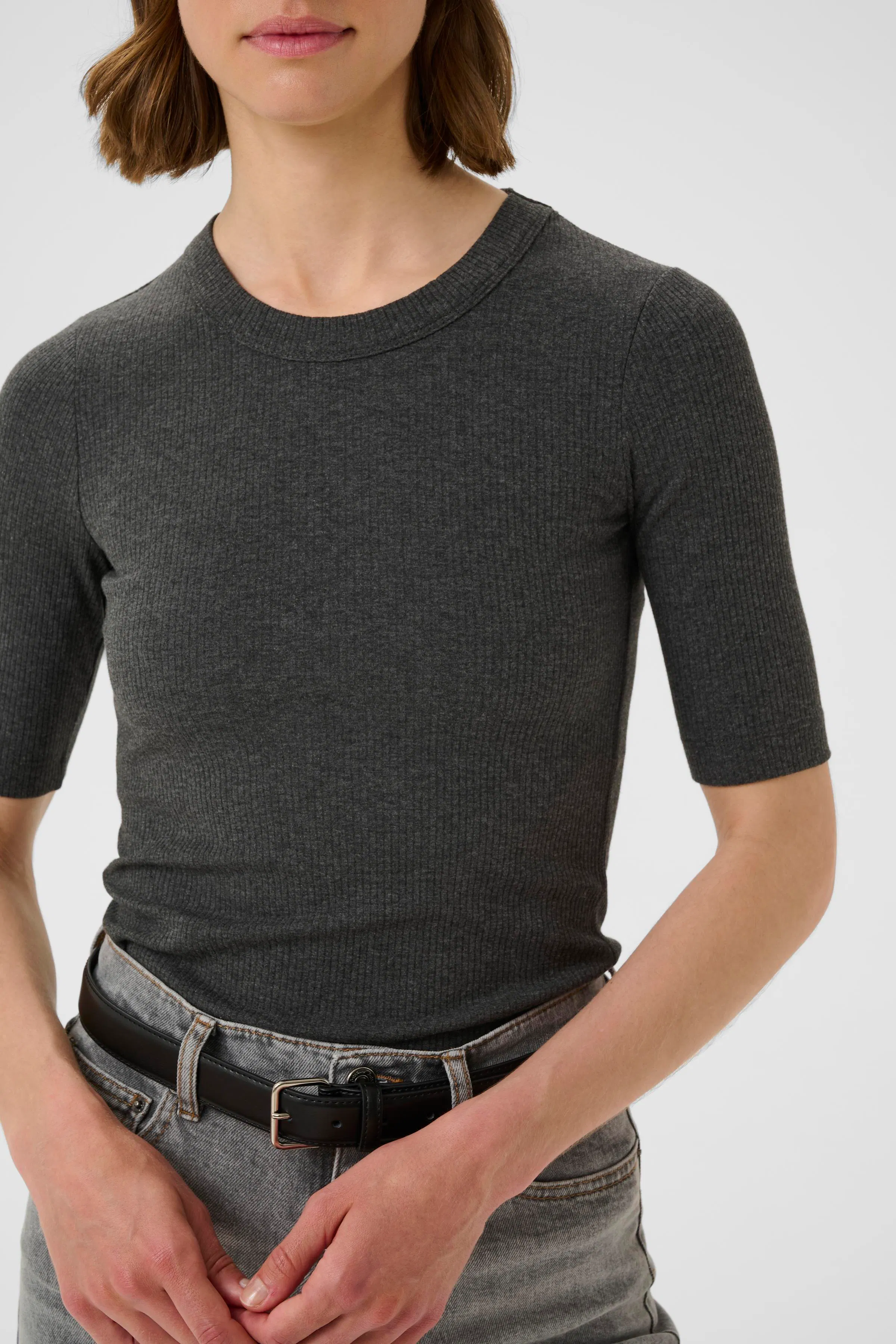 DagnaIW Melange T-shirt LOOKBOOK DETAIL 30106864-300596
