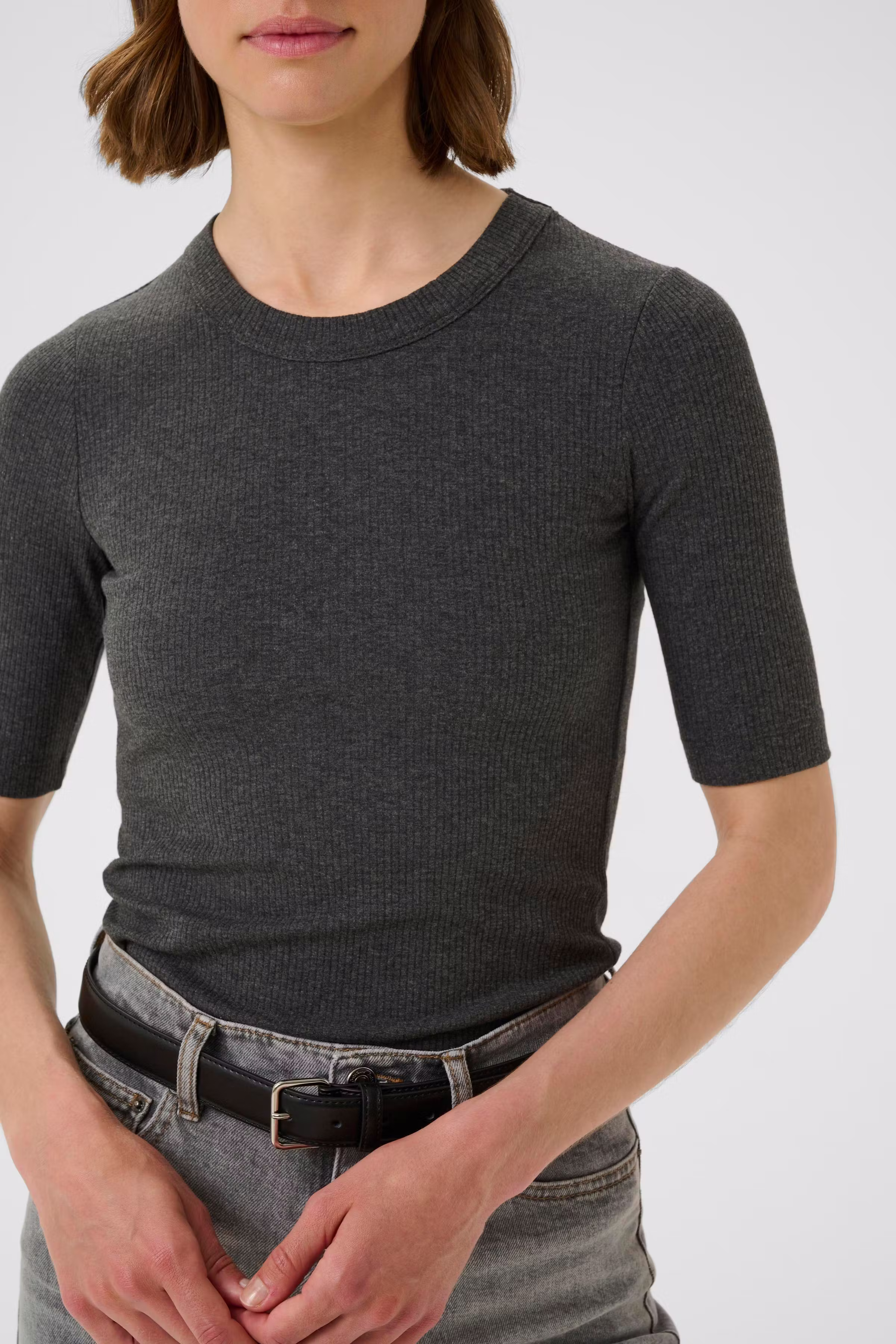 DagnaIW Melange T-shirt LOOKBOOK DETAIL 30106864-300596