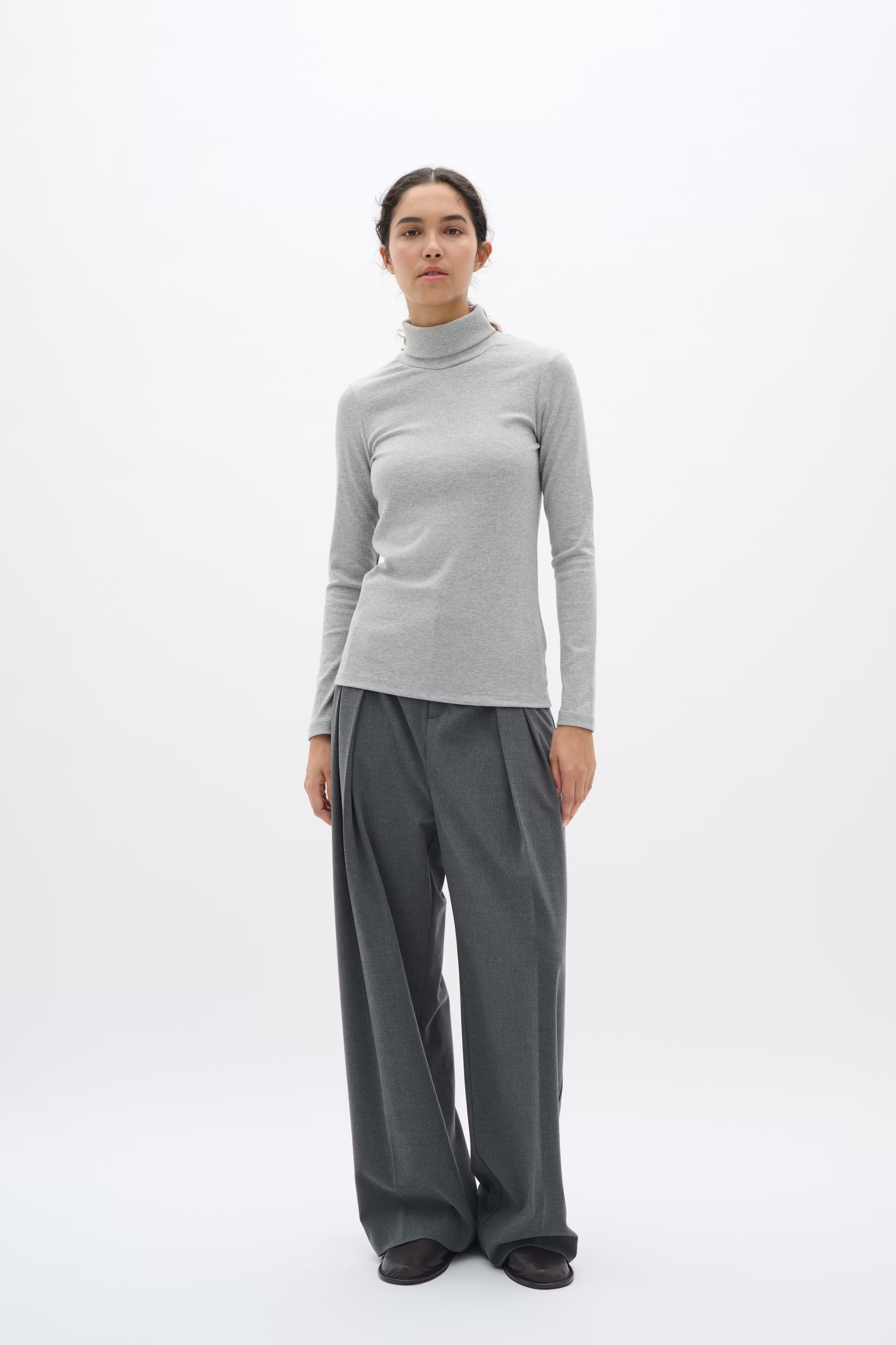 DagnaIW Rullekrave Melange T-shirt LOOKBOOK FRONT 30109838-1740161