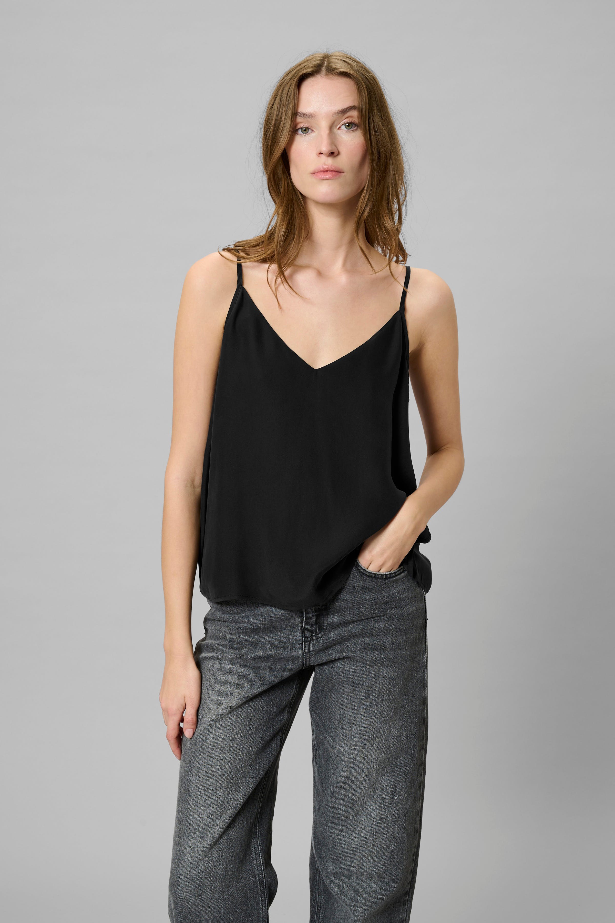 MWSilk Top in pure zijde LOOKBOOK FRONT 10705328-100031