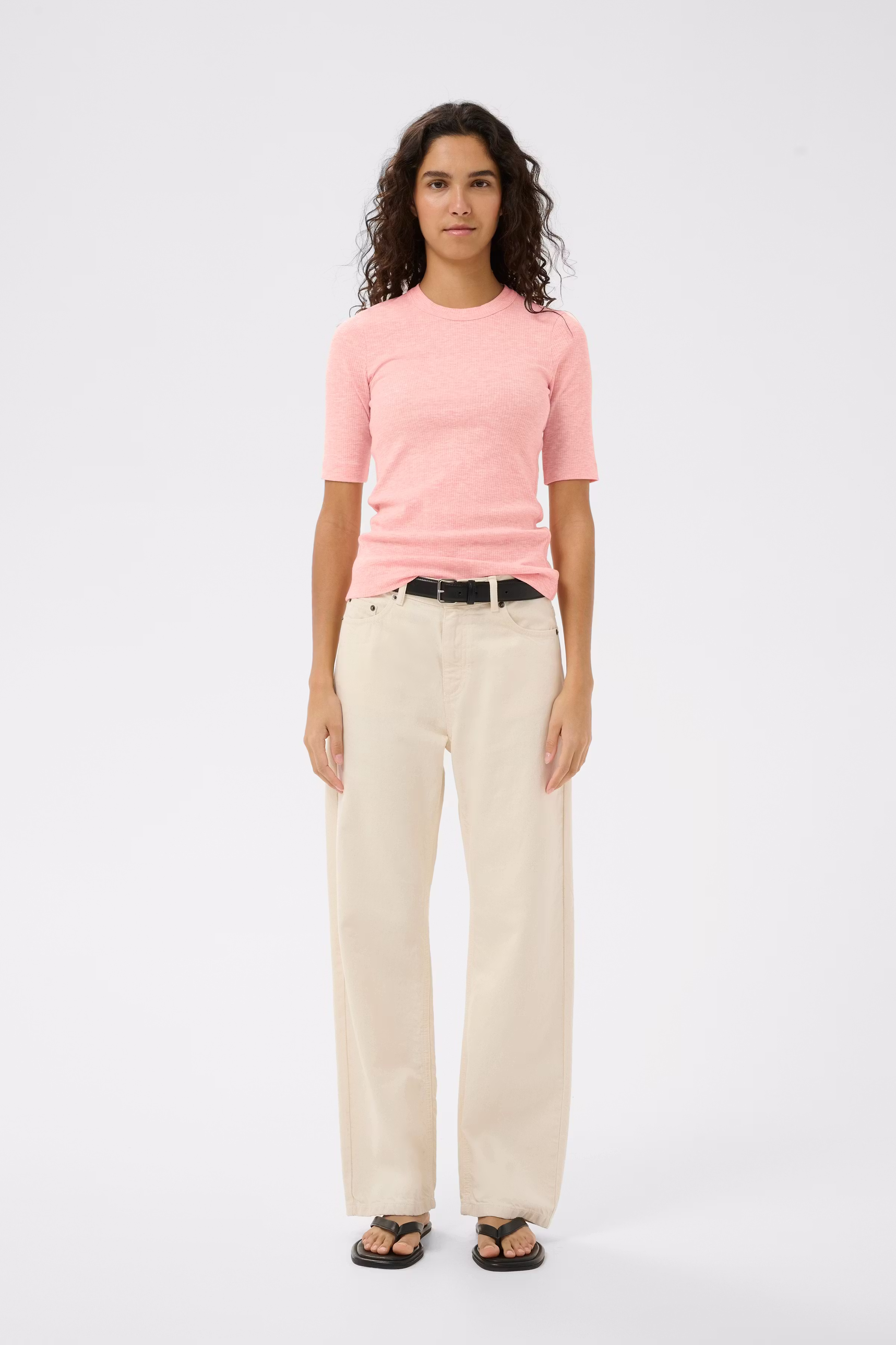 DagnaIW Melange T-shirt LOOKBOOK FRONT 30106864-1419111