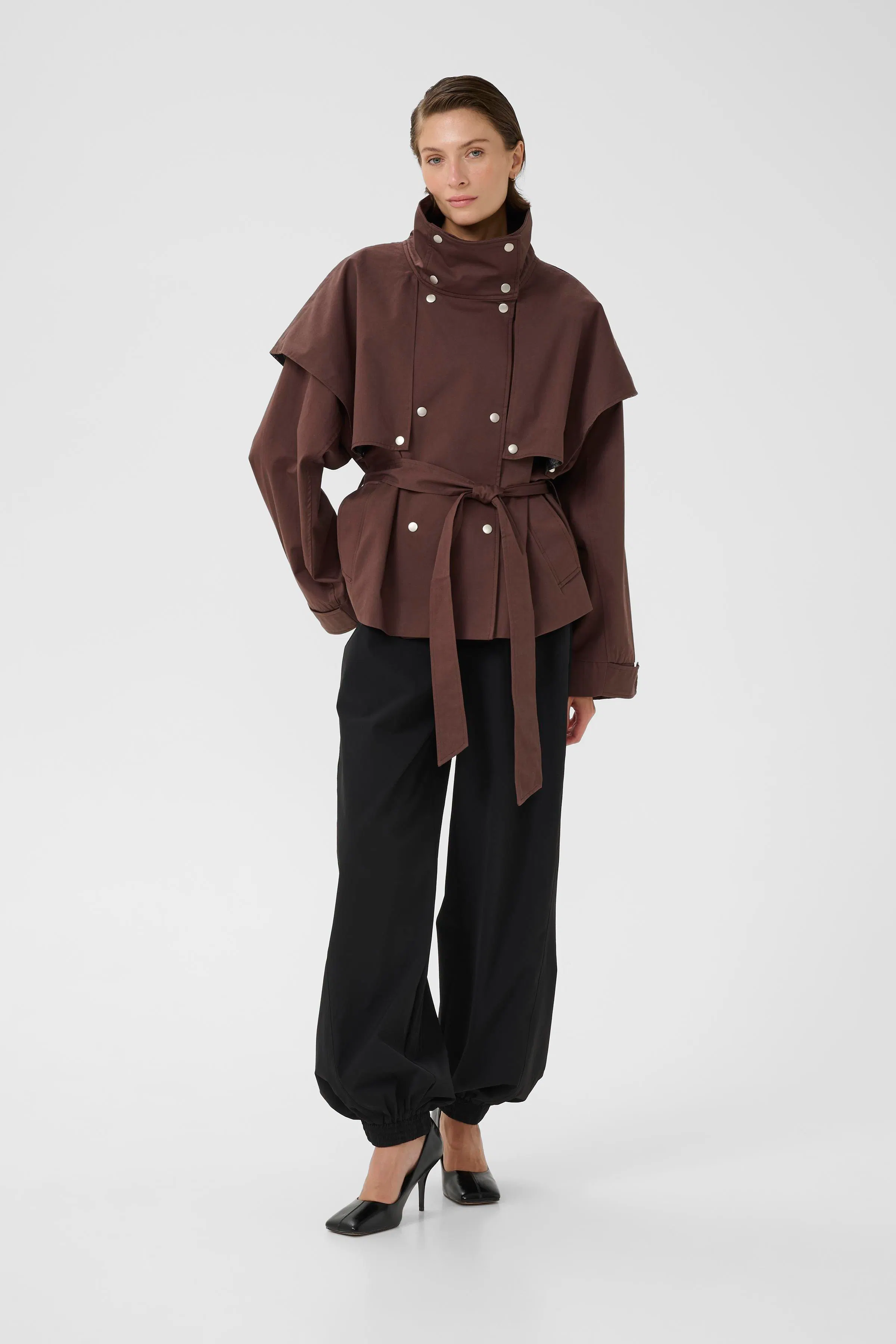 KBDana Trenchcoat in chinchilla / nature cotton