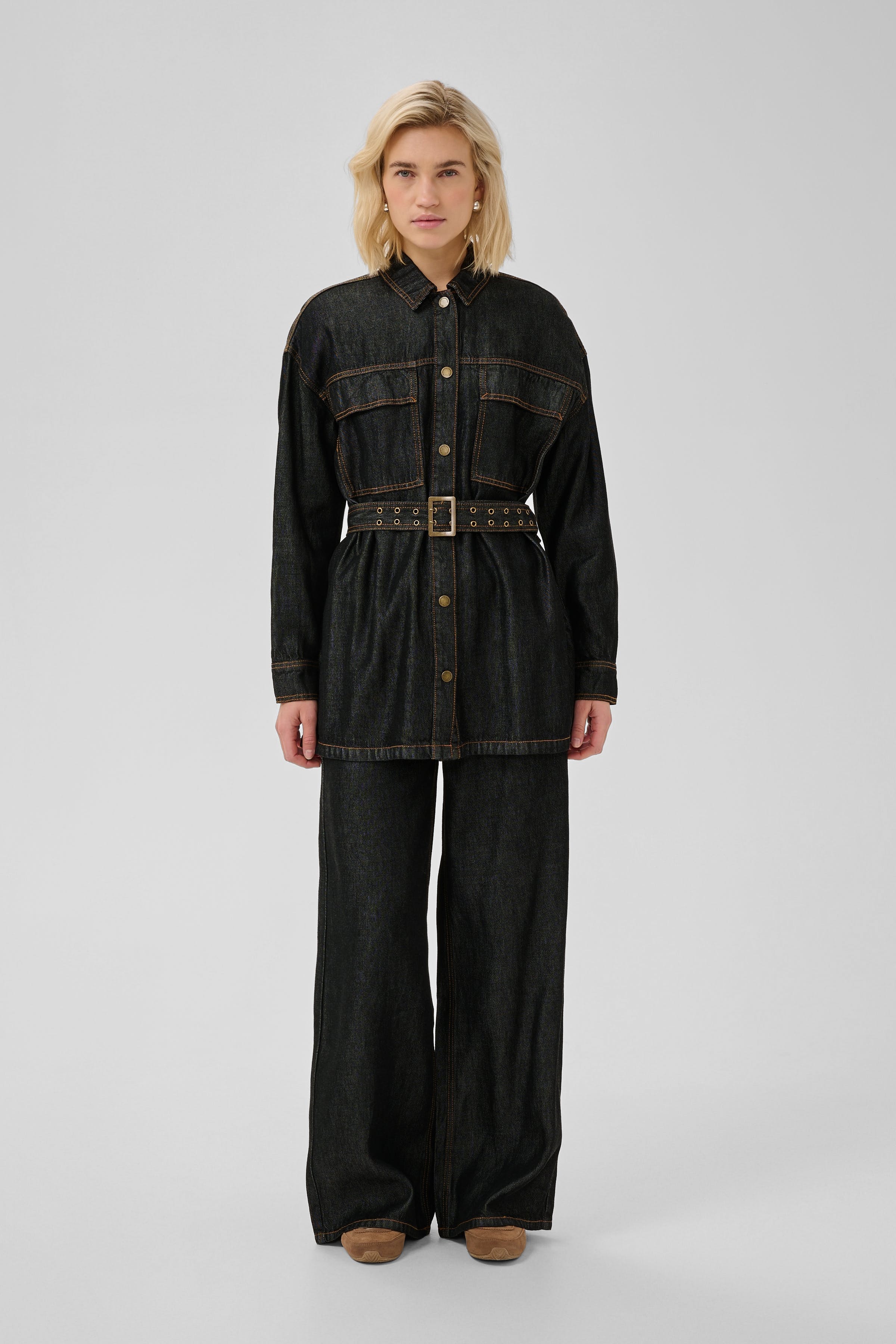 MWNessie Denimskjorta LOOKBOOK FRONT 10705491-100073