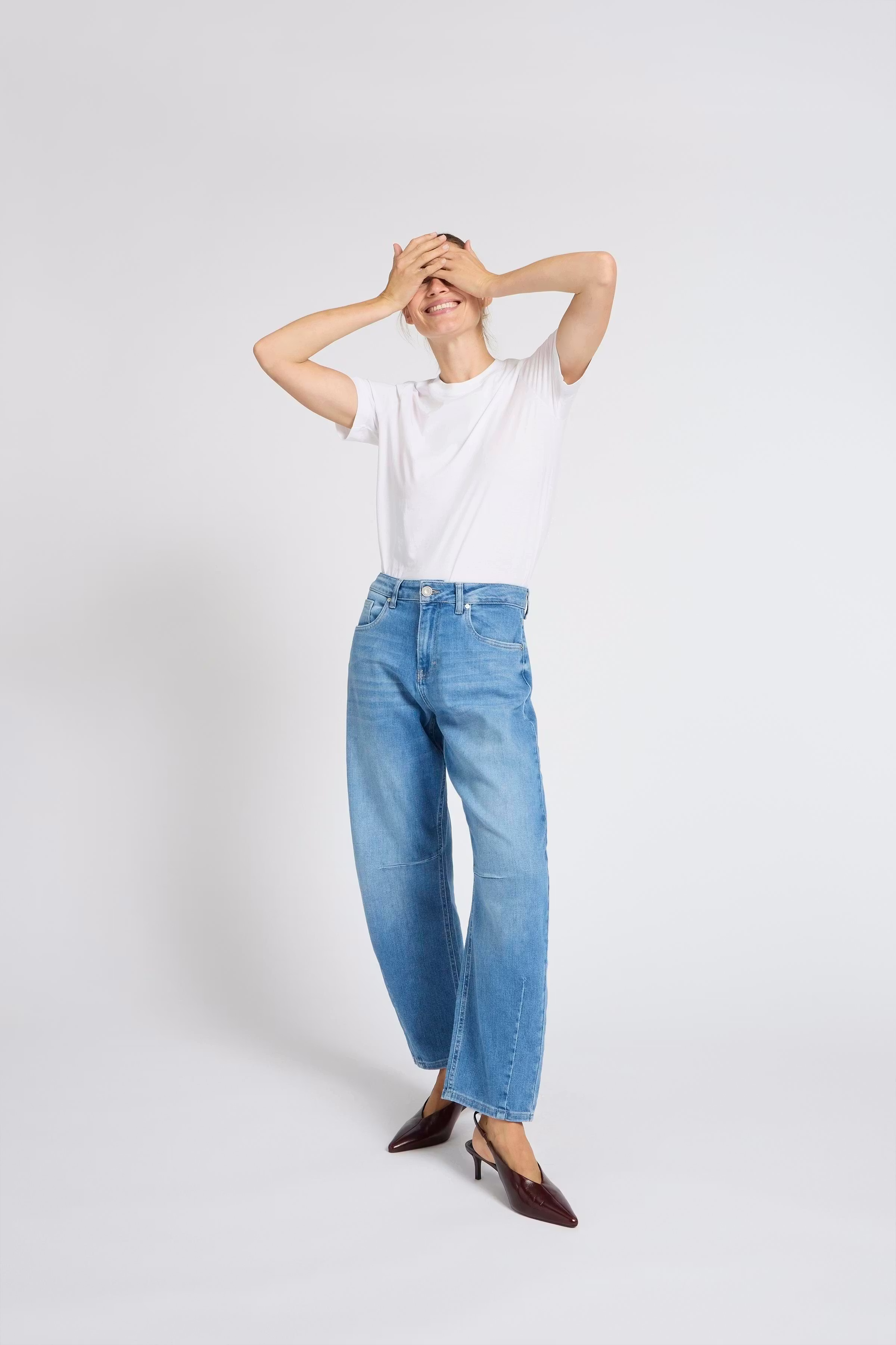 PZANNI HW JEANS BARREL LEG LOCATION NONE 50210210-200005