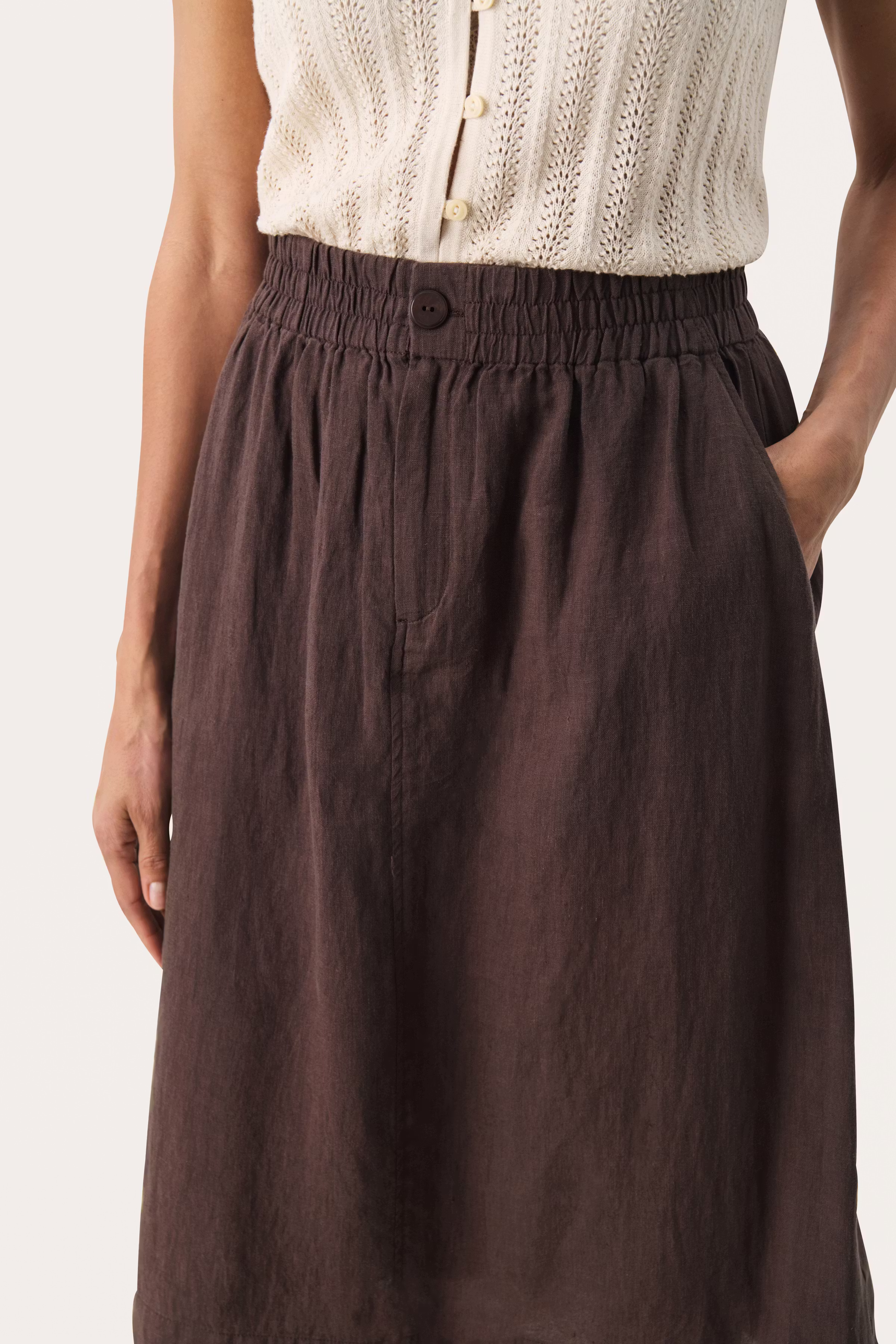 RehanaPW Hør Nederdel LOOKBOOK DETAIL 30309611-191015