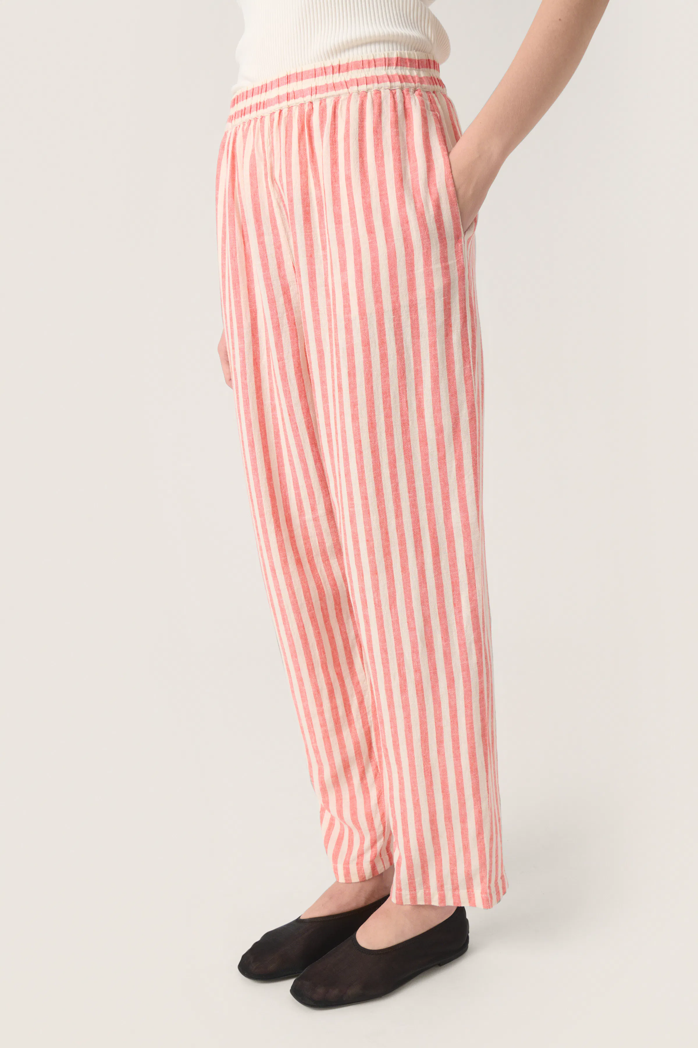 SLBelira Hør Bukser LOOKBOOK FRONT 30407608-302866