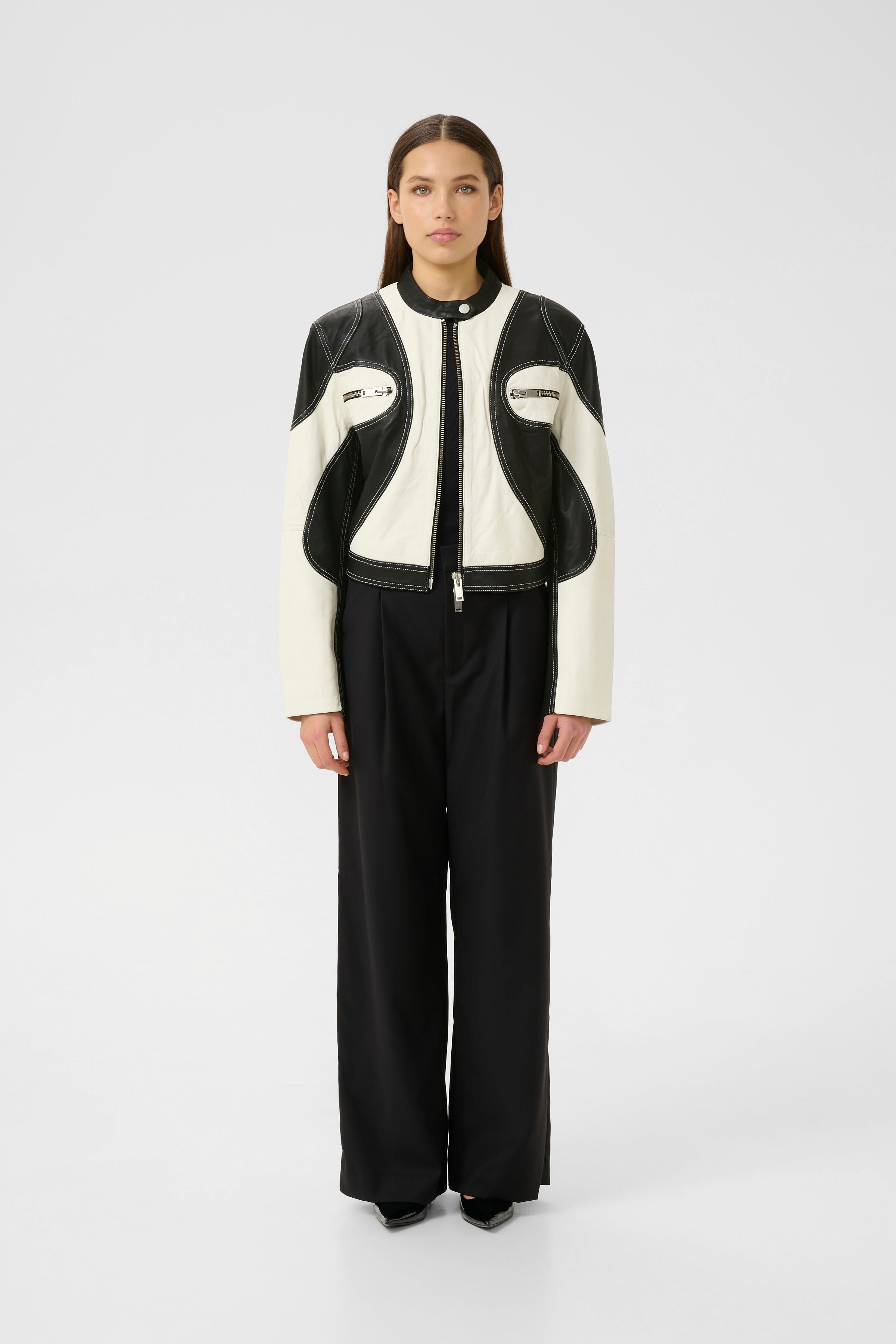 GZbirka Leren jas LOOKBOOK FRONT 10909932-100017