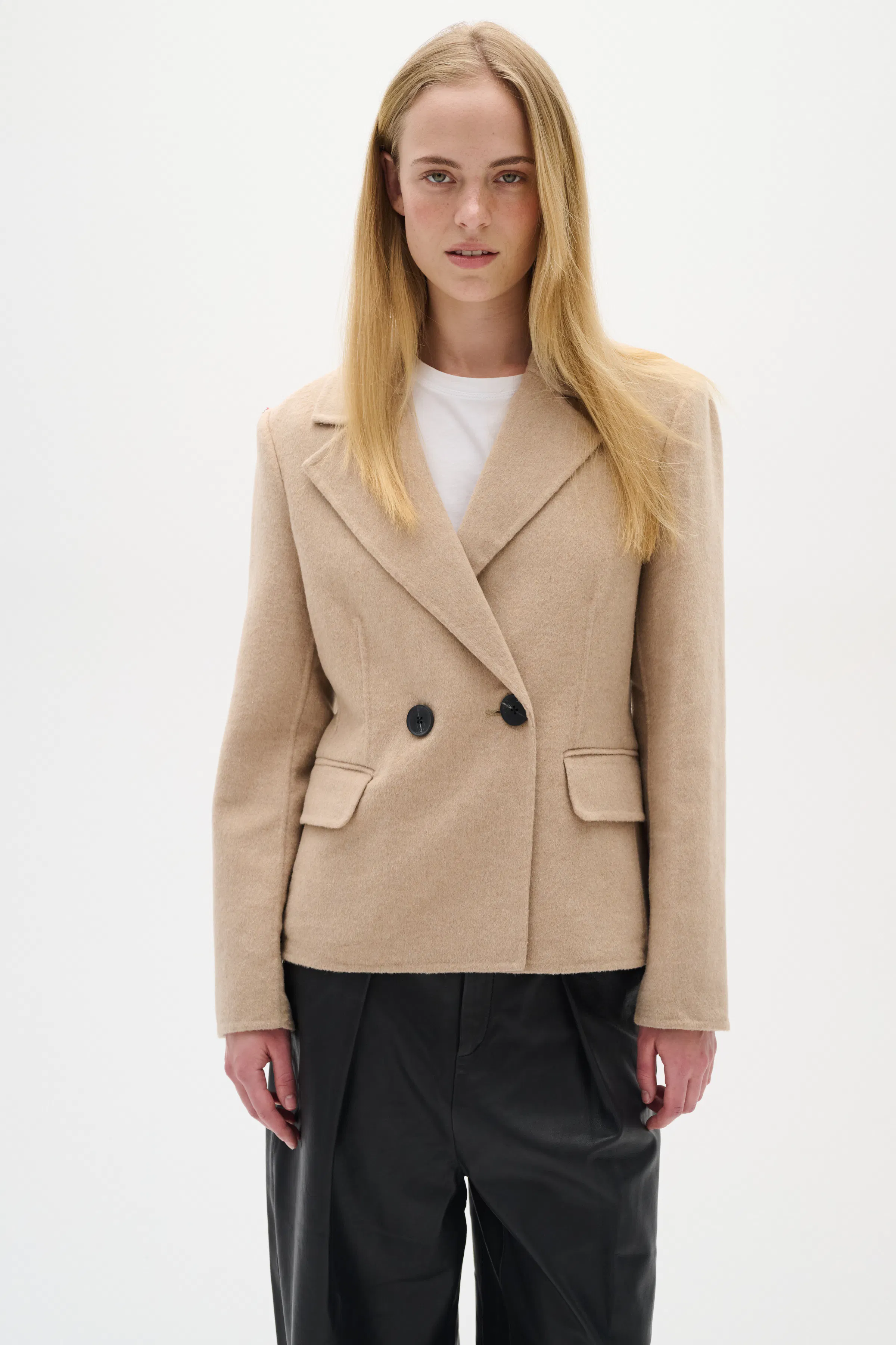 UlrykaIW Blazer Coat in haze melange / nature colour