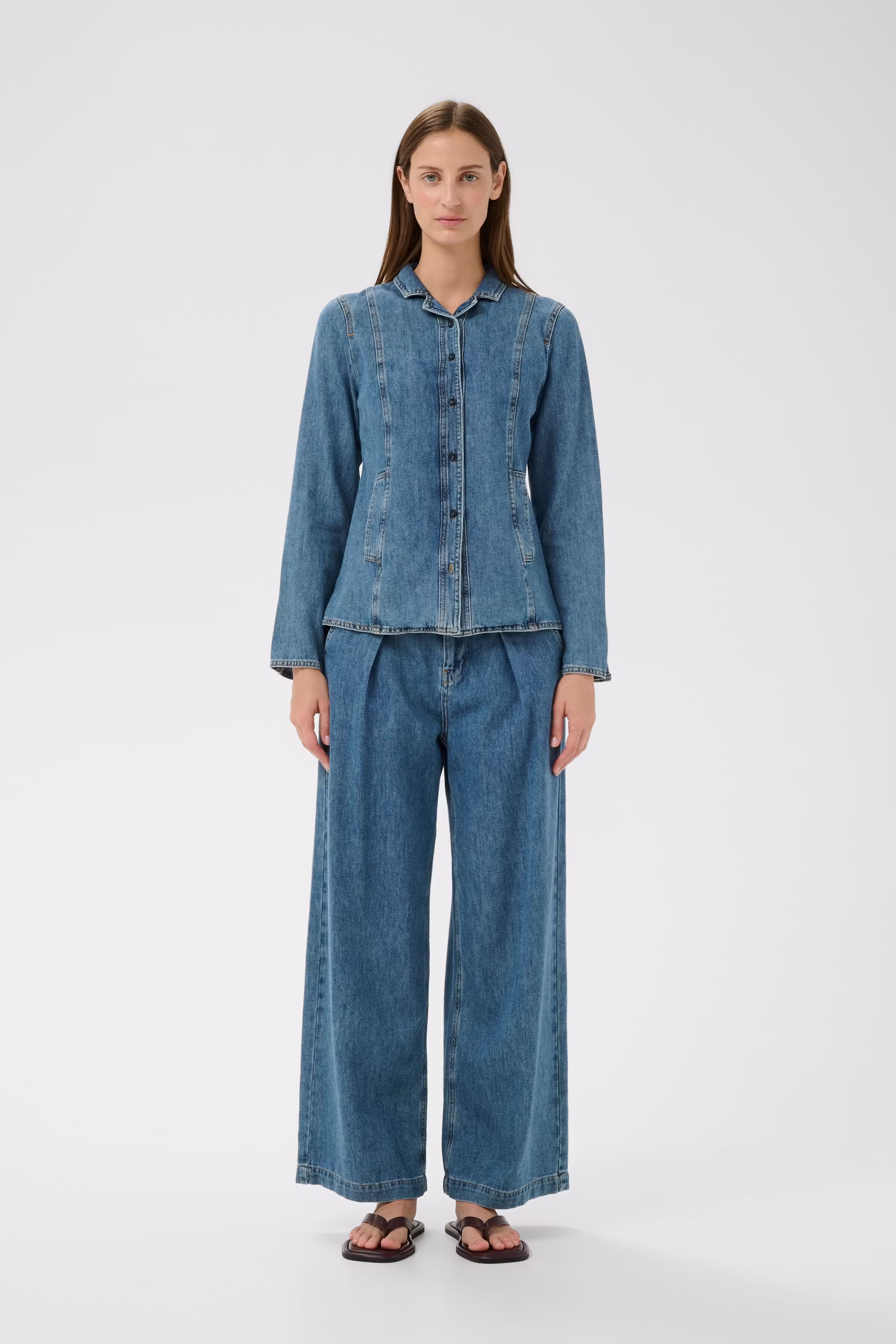 DOPHINAIW WIDE Bukser LOOKBOOK FRONT 30112324-900006619