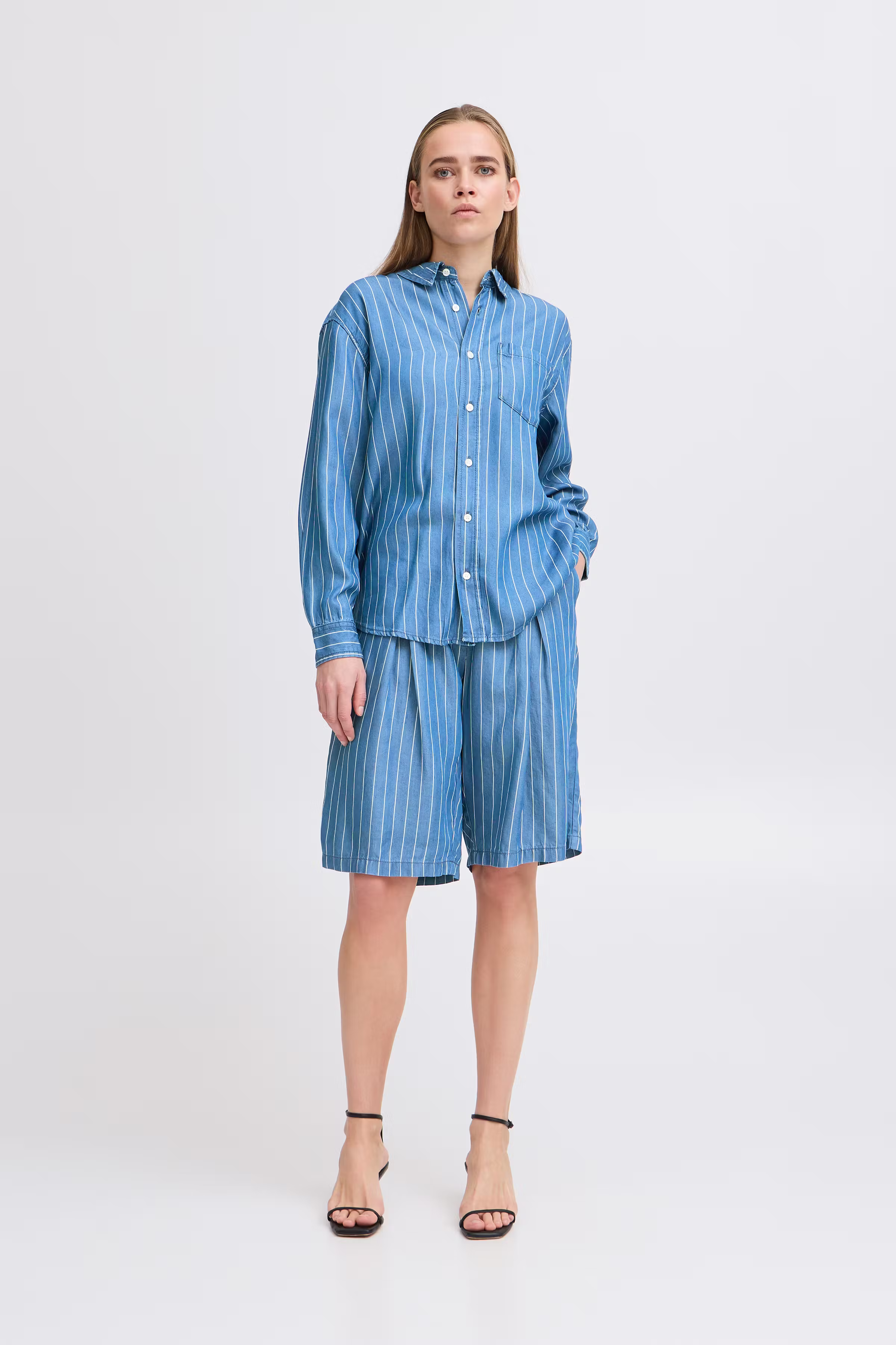 IHBECCOS Denimskjorta LOOKBOOK FRONT 20122779-201166