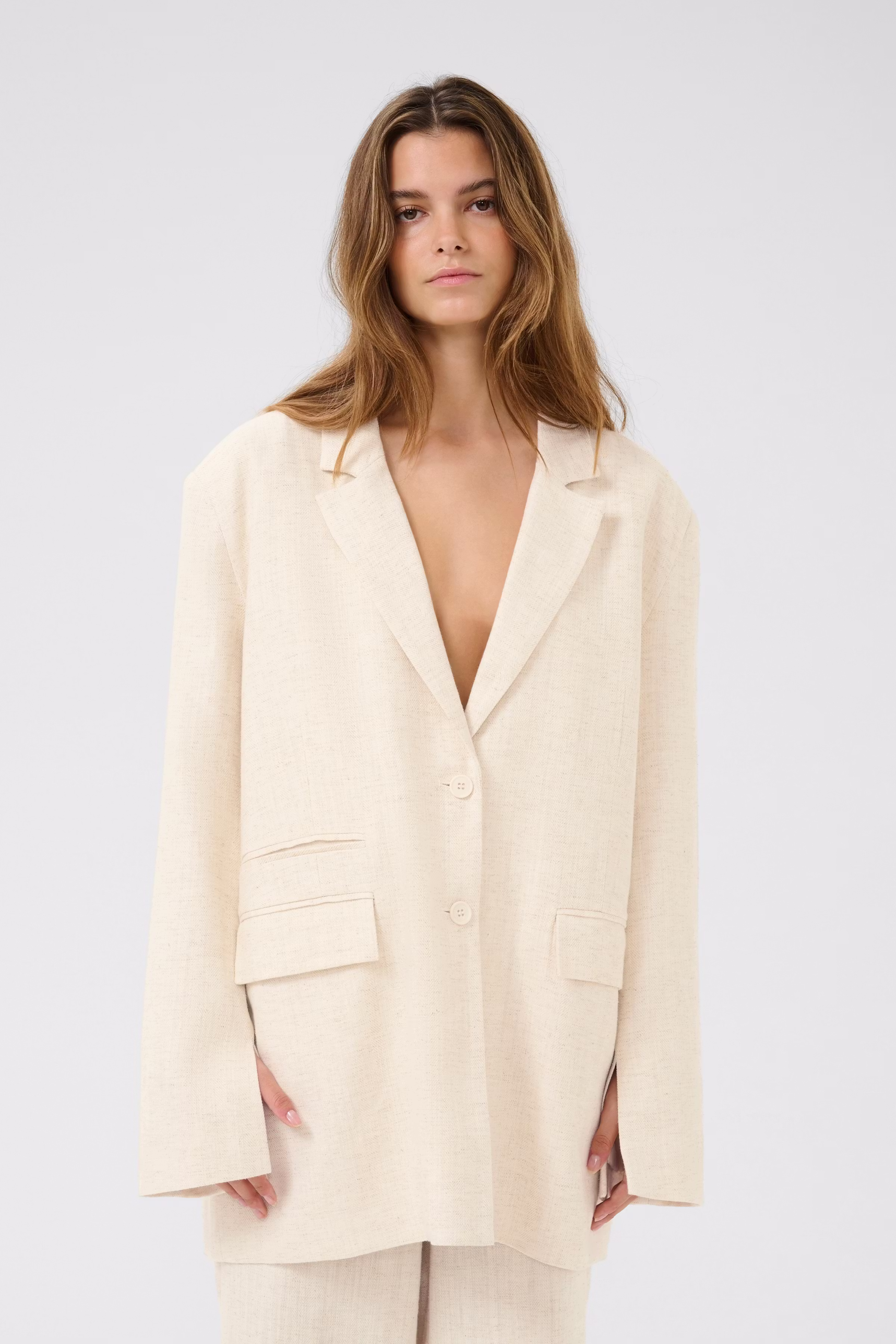 KBUmbro Blazer i linneblandning LOOKBOOK FRONT 10105381-120703