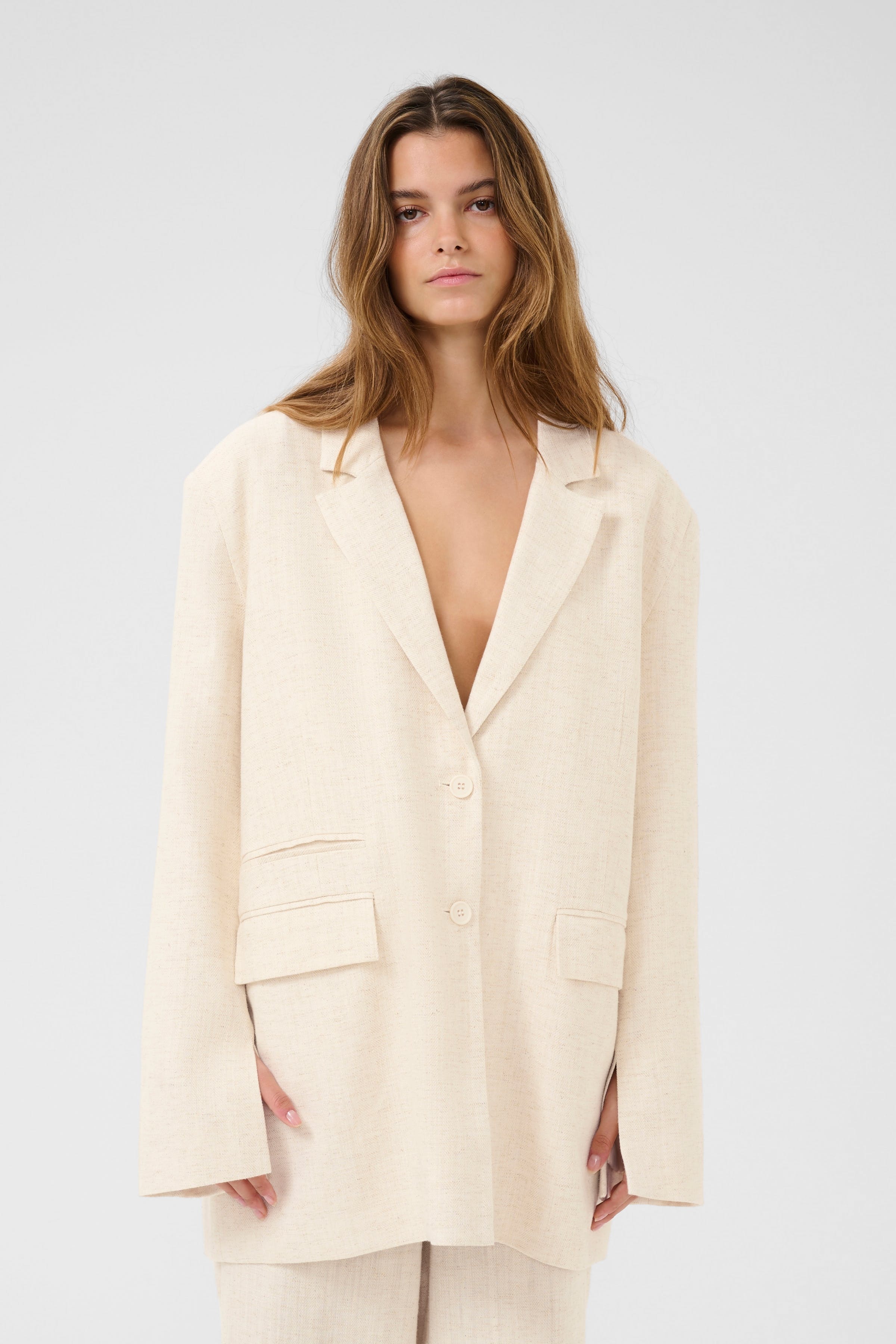 KBUmbro Blazer in linen blend LOOKBOOK FRONT 10105381-120703