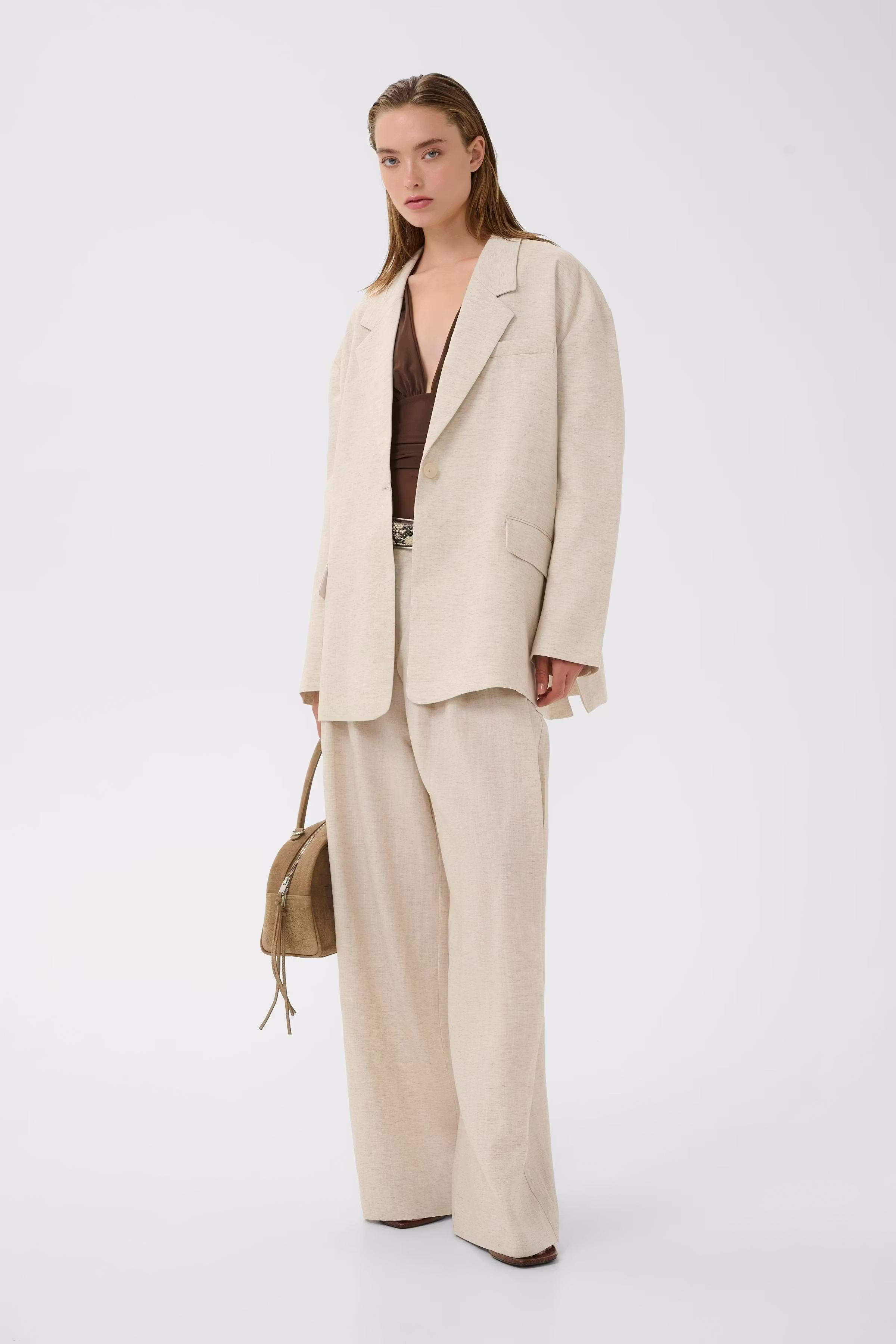 GZriava Linen blazer LOOKBOOK FRONT 10911268-107203