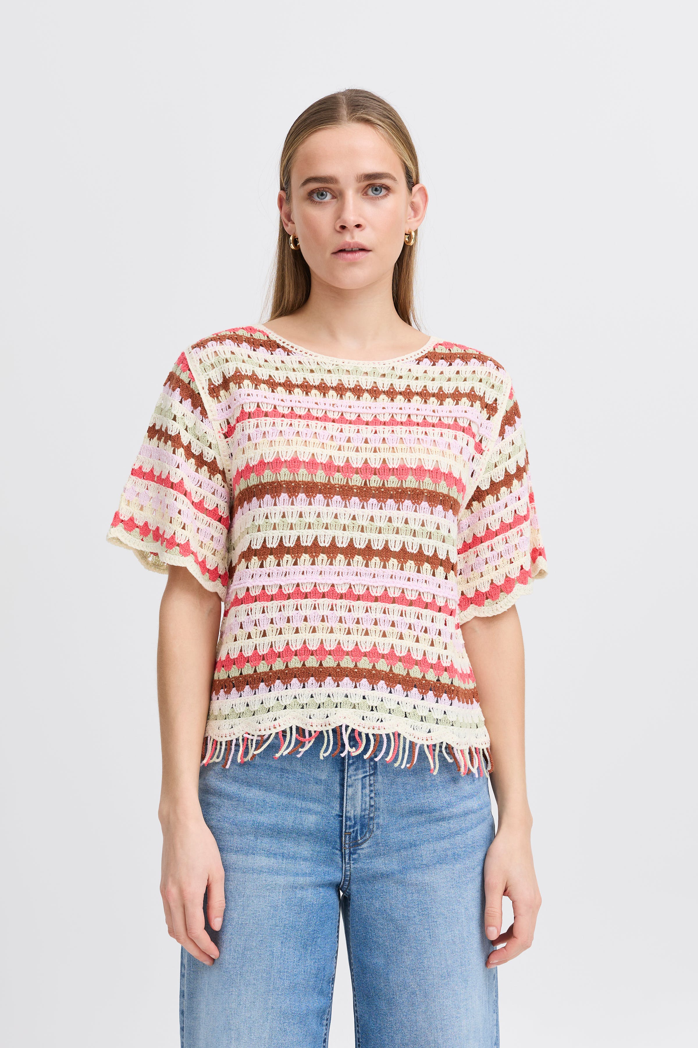 IHBANDIE Kortermet bluse LOOKBOOK FRONT 20122941-200681