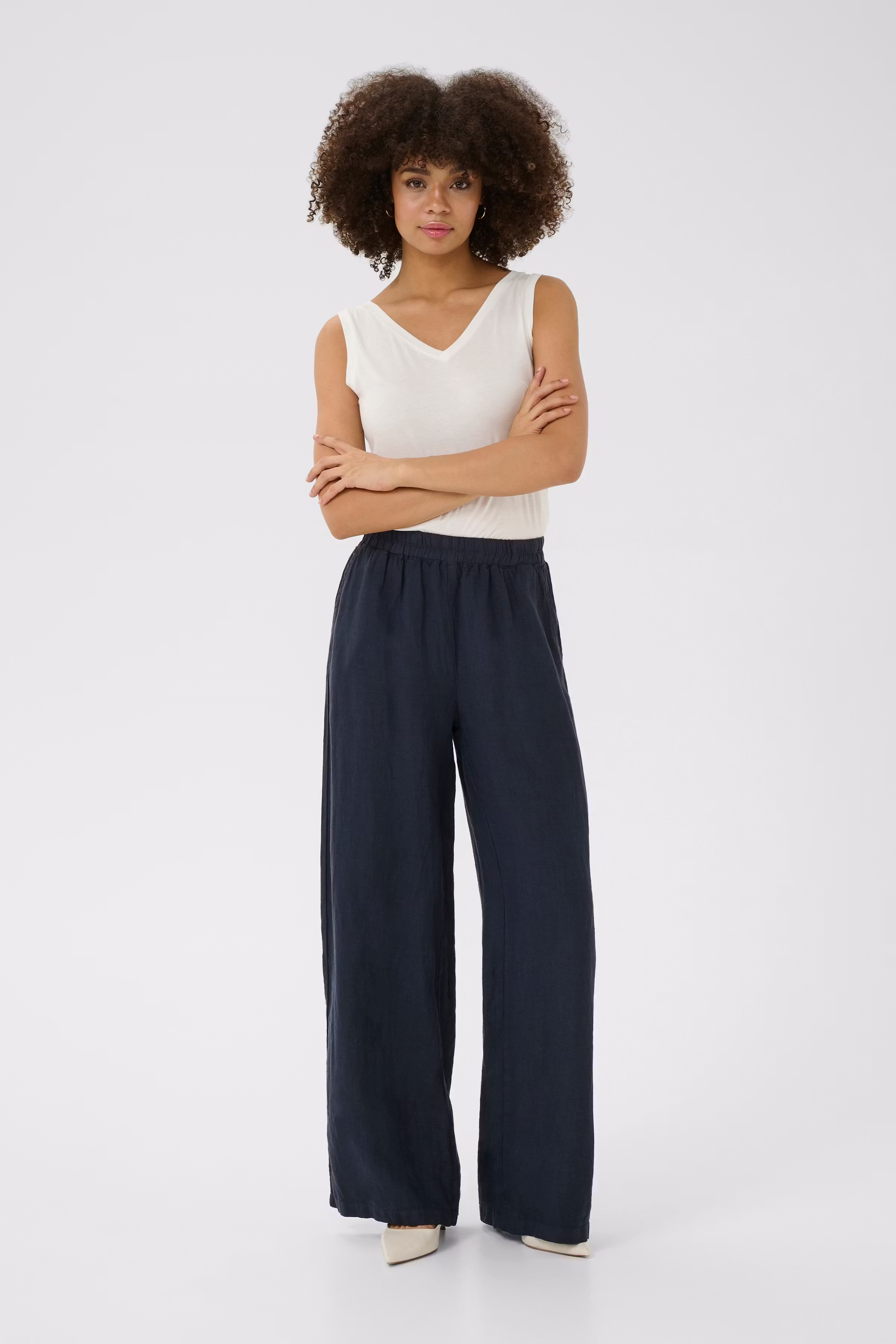 CUnyssa 100% Linen Trousers LOOKBOOK FRONT 50111693-194011