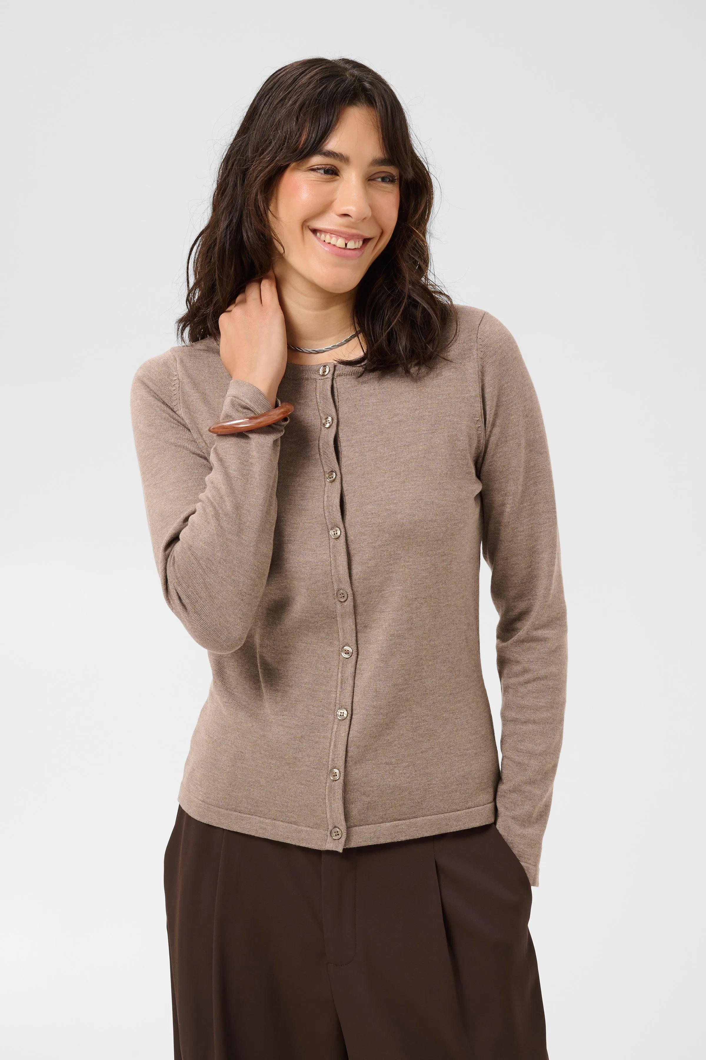 MilaSZ R-Neck Cardigan LOOKBOOK FRONT 30500005-1614061