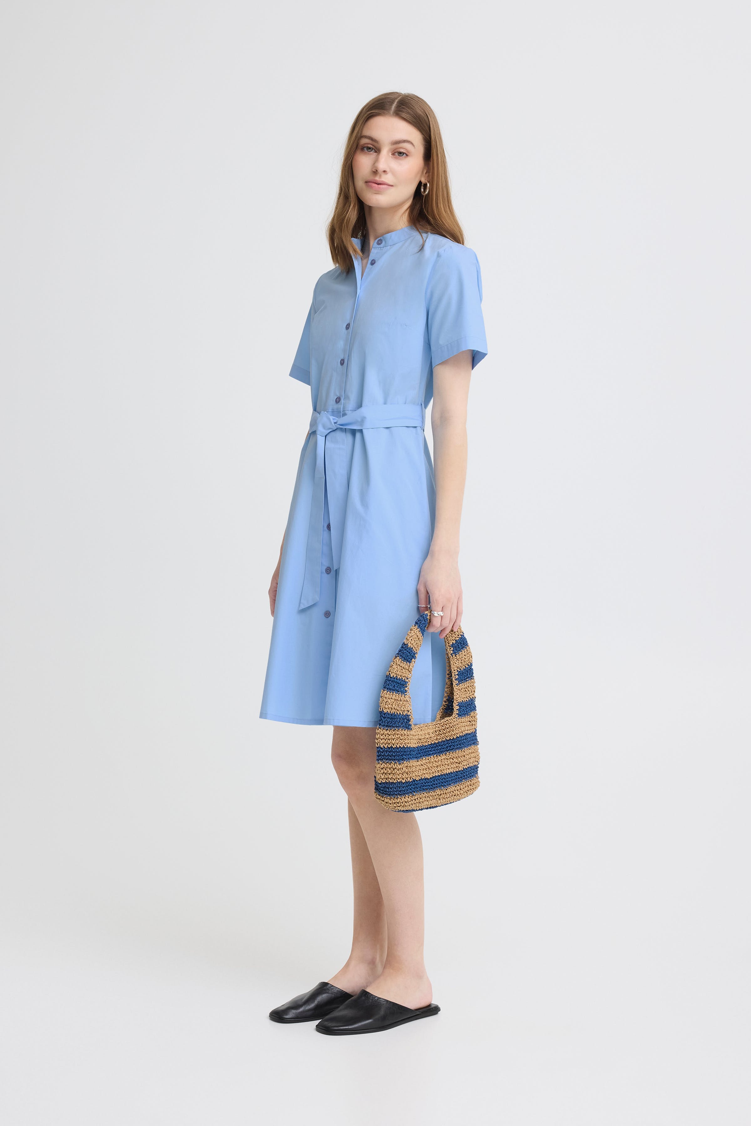white christmas dresses Ichi Milie Denim Dress – Styling with Anne