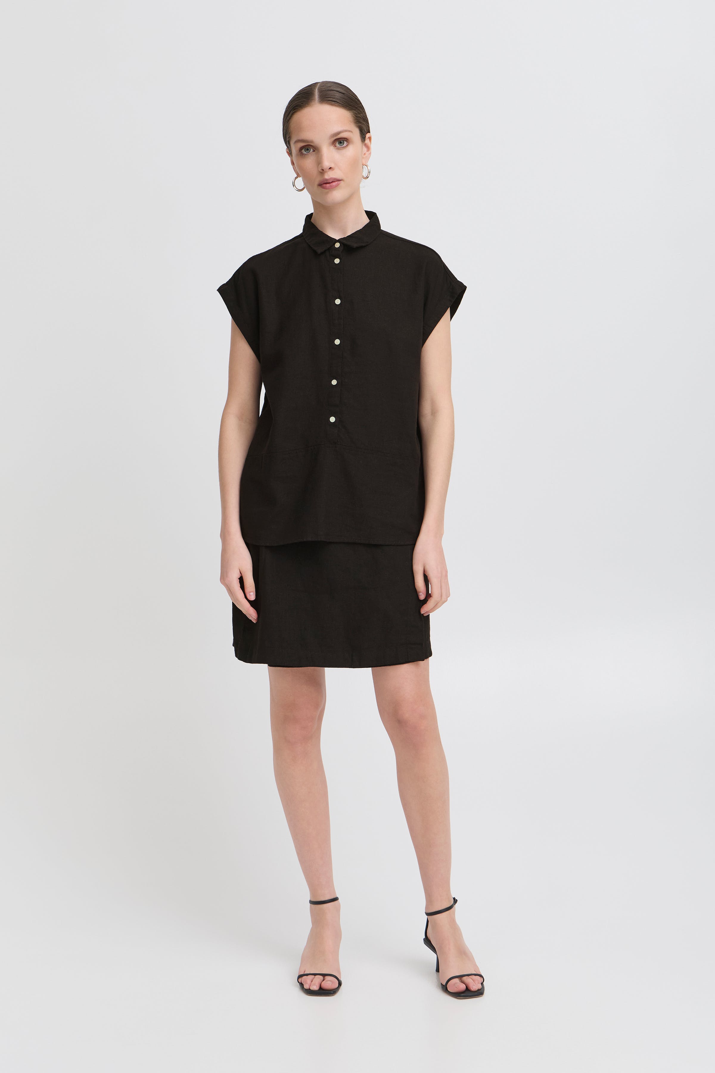 IHLINNO Kurzarm-Bluse LOOKBOOK FRONT 20122922-194008