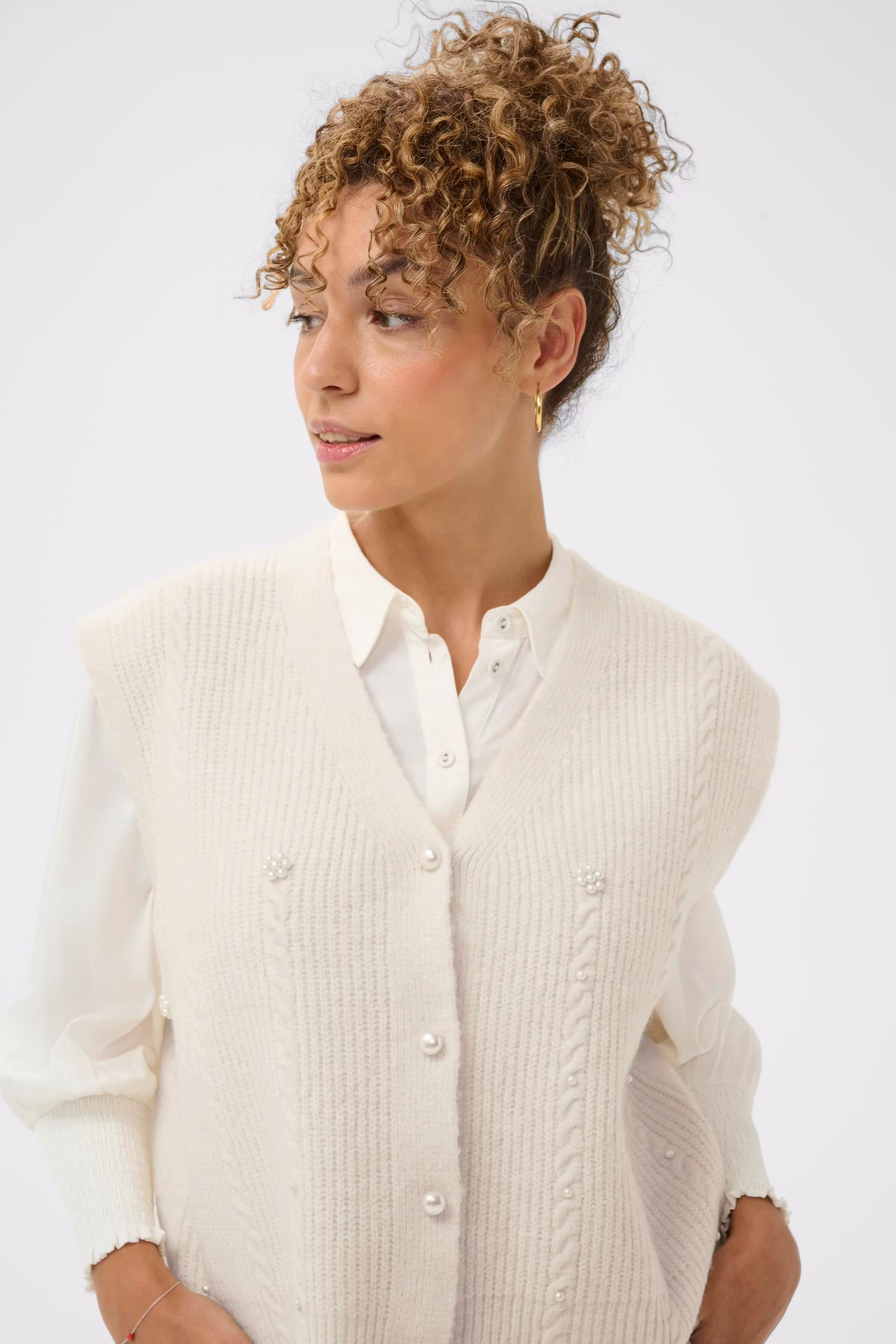 CRKlementine Strik vest LOOKBOOK DETAIL 10614513-110701