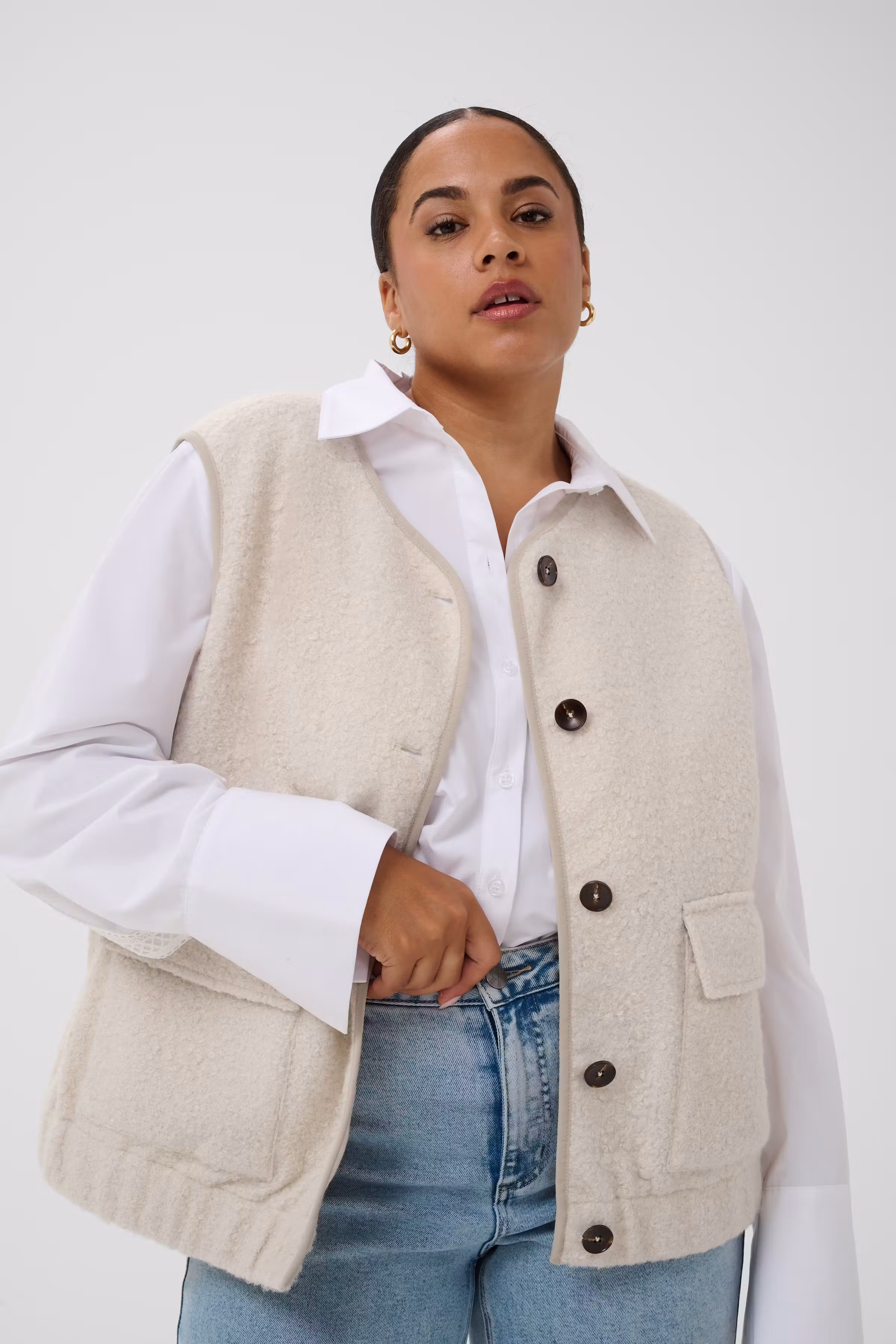 KCfilona Warm vest LOOKBOOK DETAIL 10584940-1107011