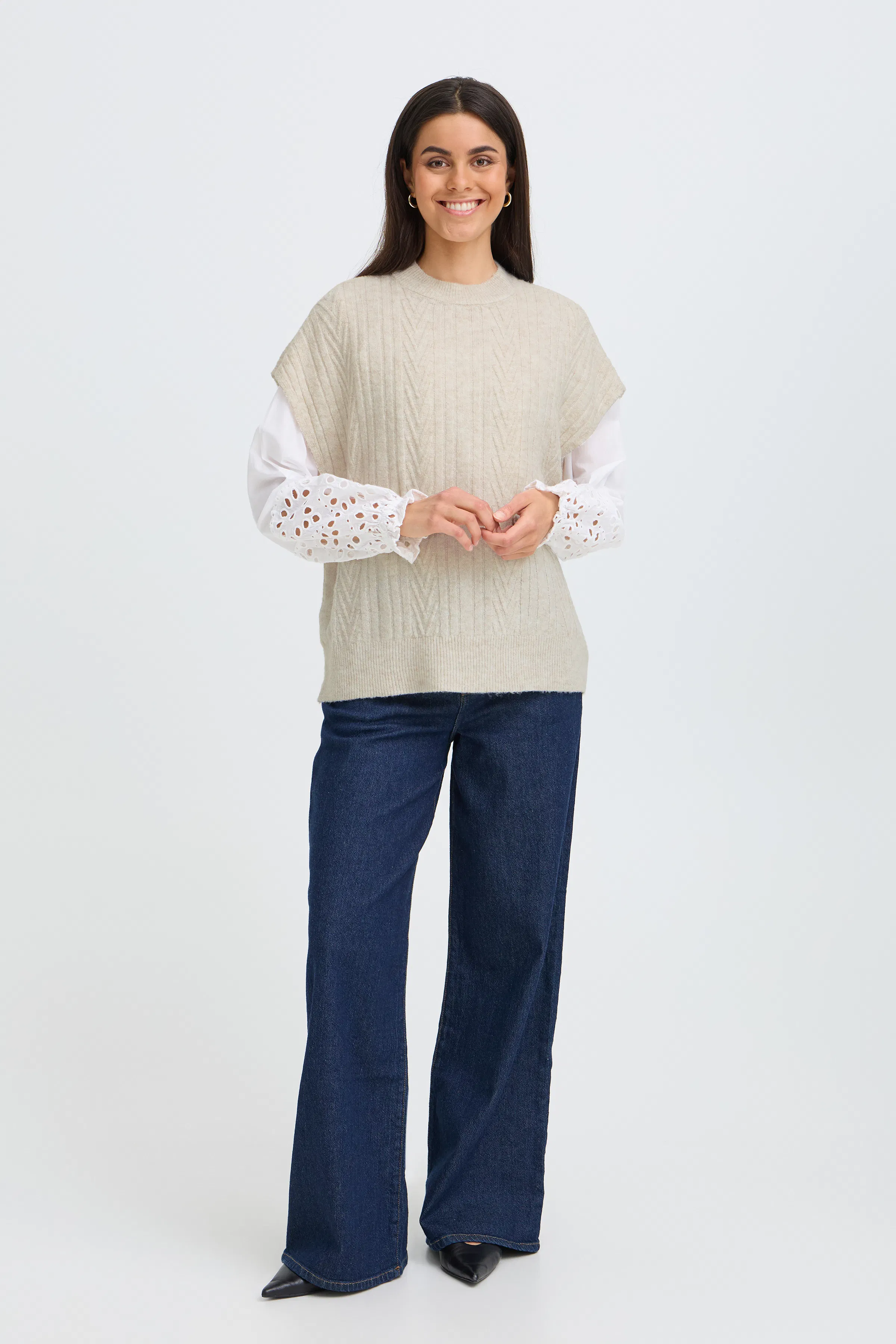 FRFIA Strikket vest LOOKBOOK FRONT 20618412-1304011