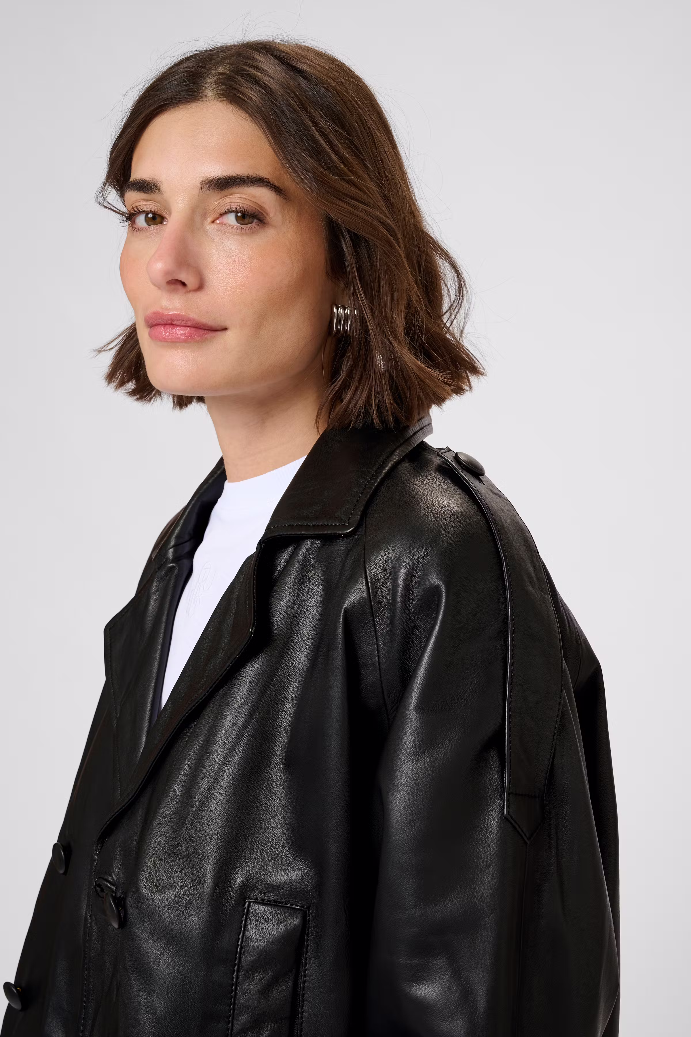 CUlima Leren jas LOOKBOOK DETAIL 50112349-500012